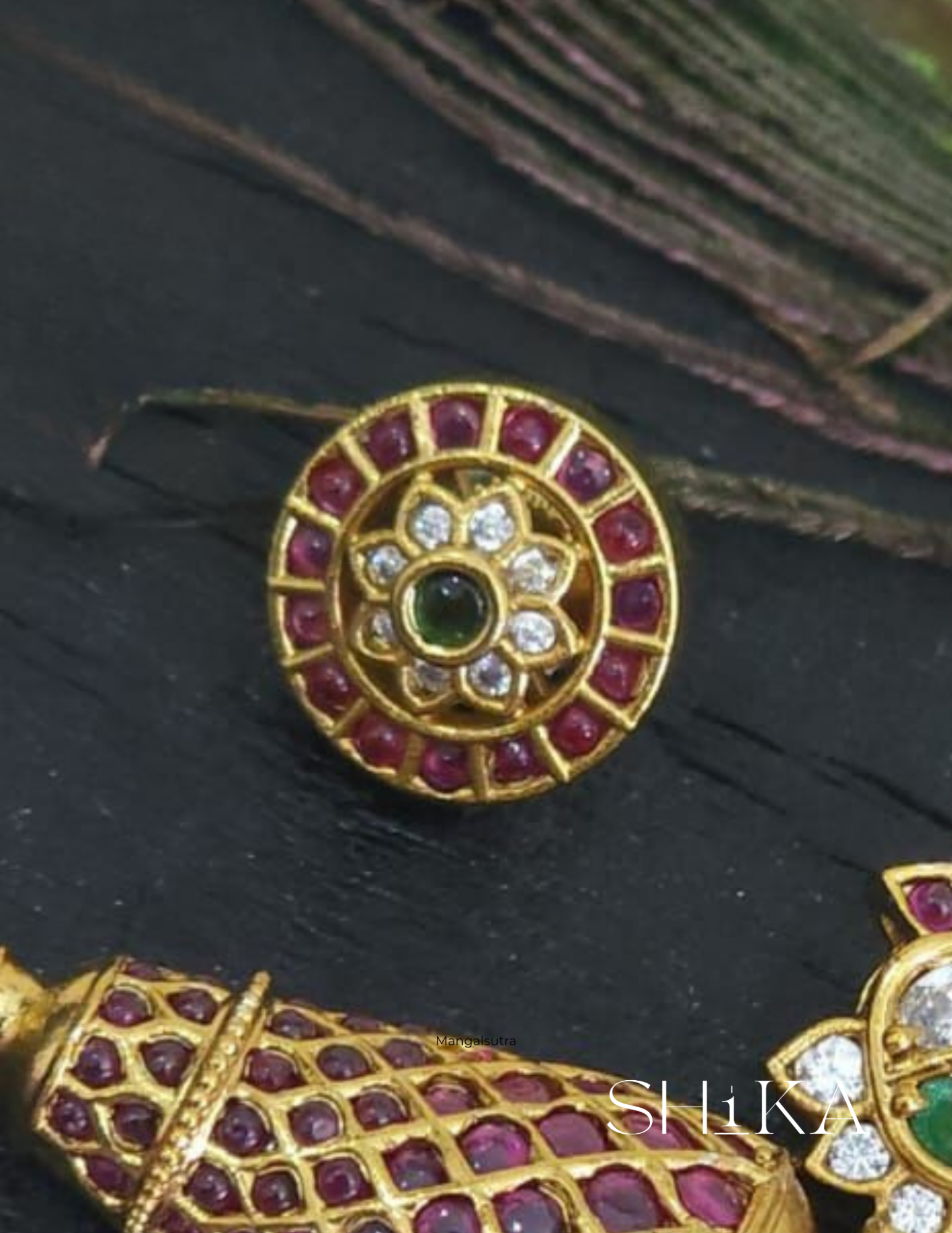 Kempu Pendant Set