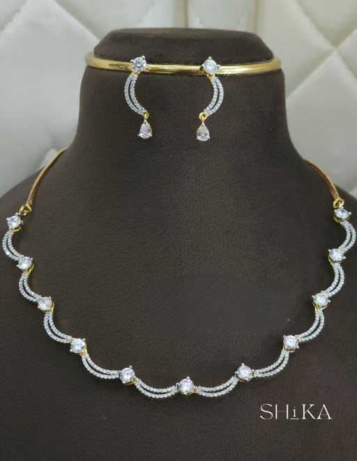 Dua Stone Necklace Set