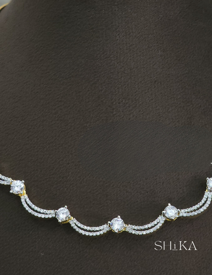 Dua Stone Necklace Set