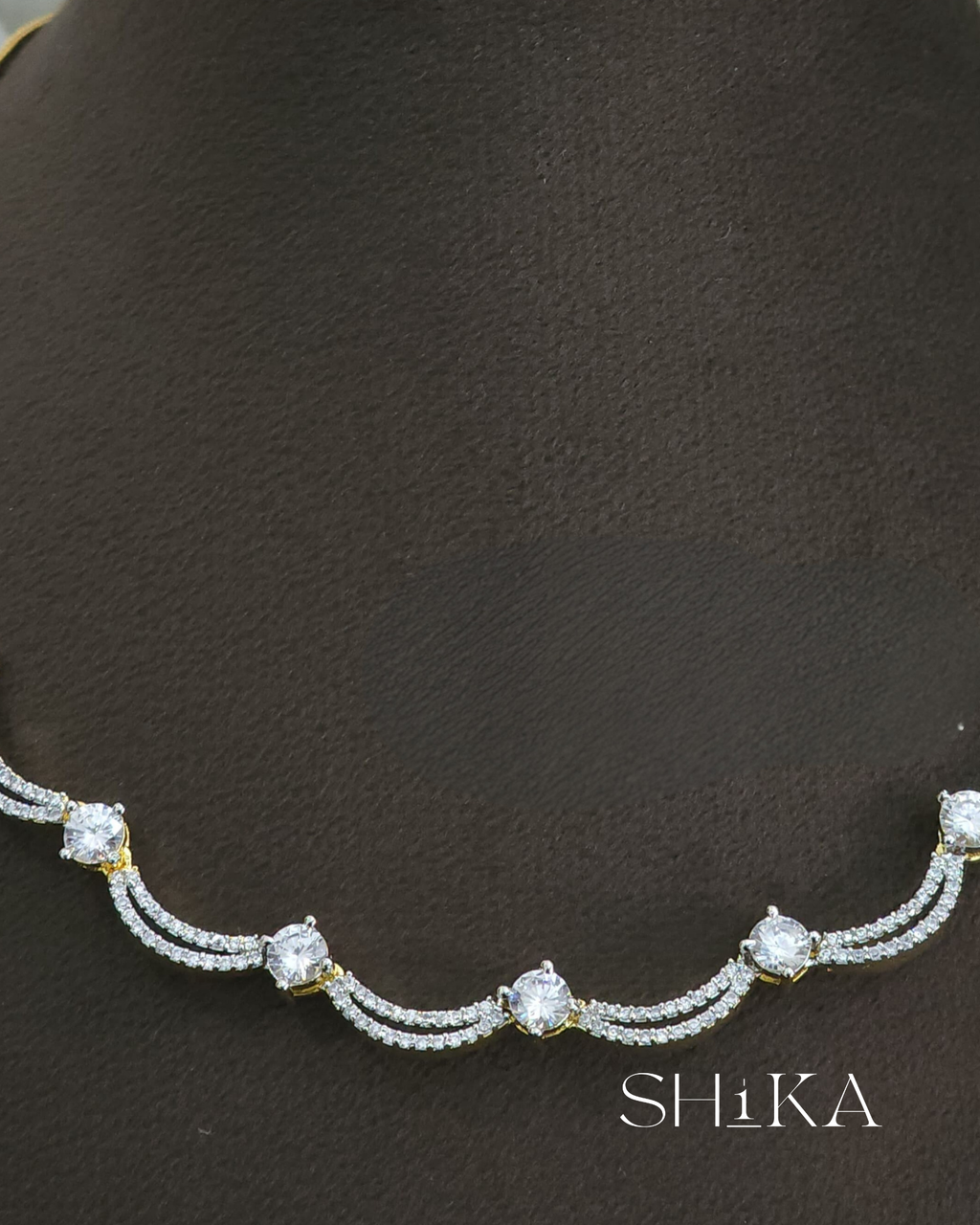Dua Stone Necklace Set