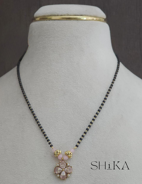 Blooming Pendant Nalla Pusalu Necklace