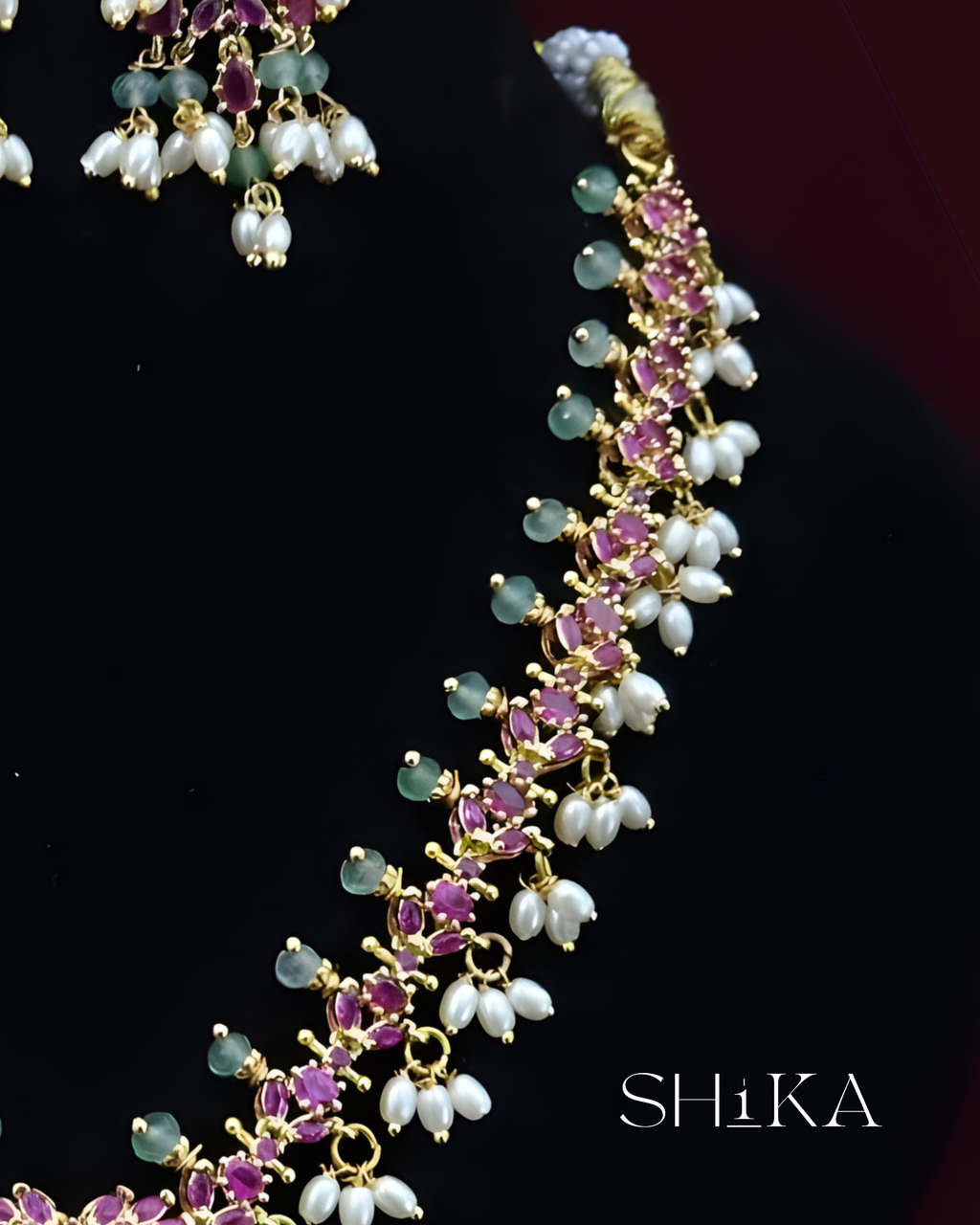 Kempu Necklace Set