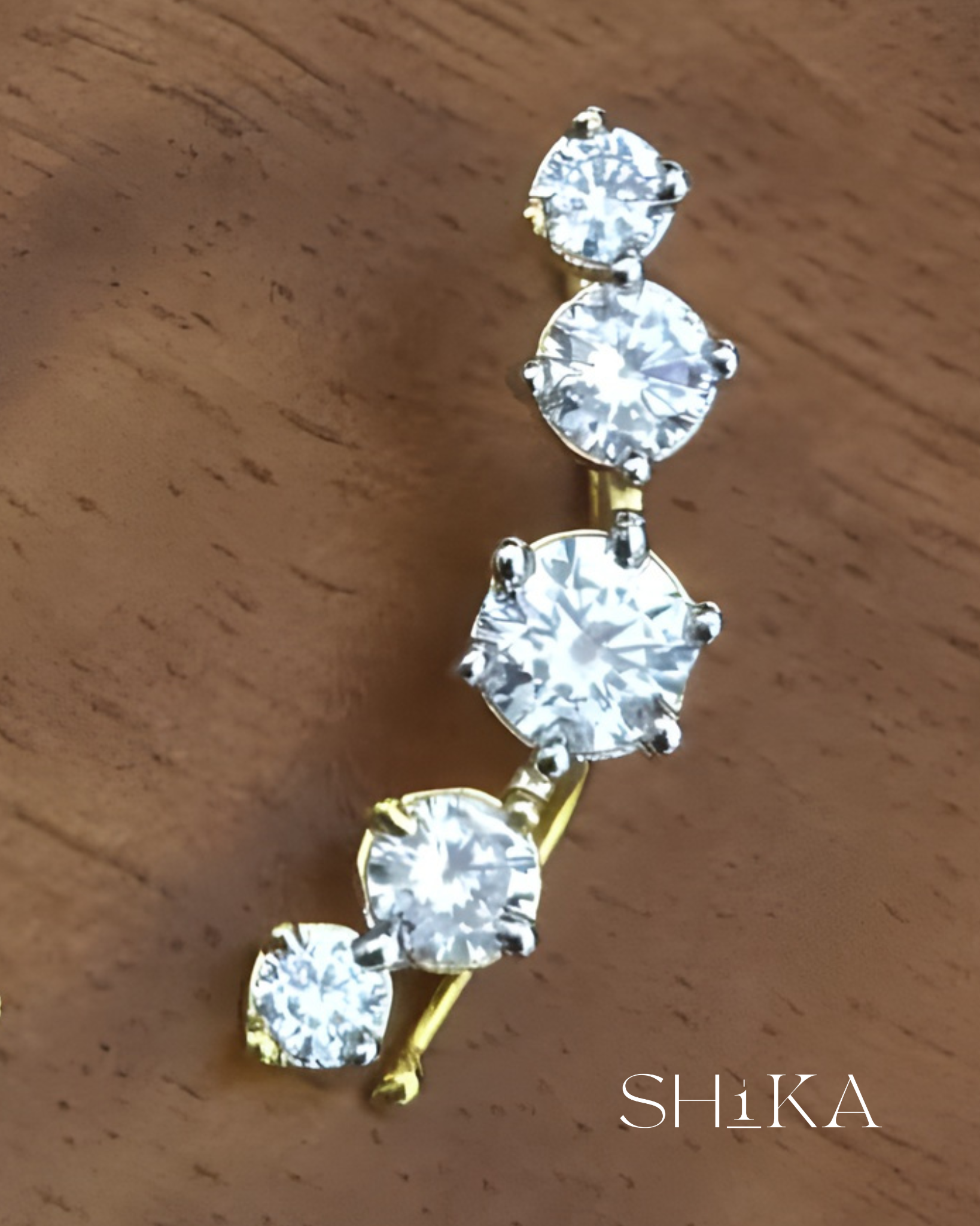 Diamond Stud Ear Cuff