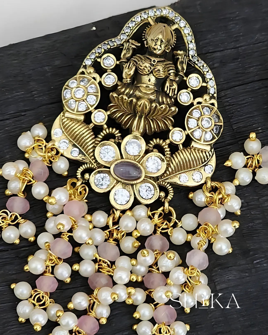 Victorian Pearl Pendant Set