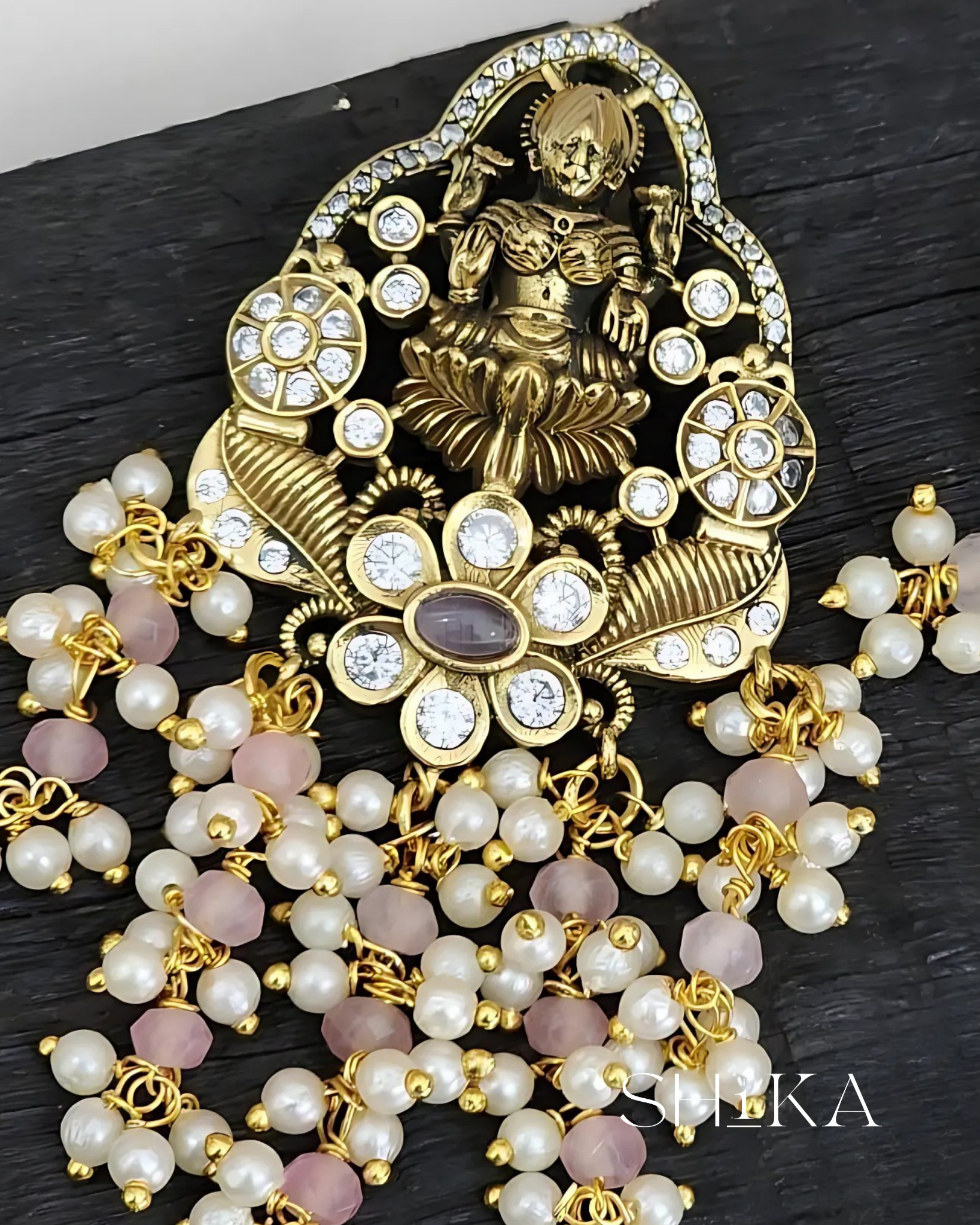 Victorian Pearl Pendant Set