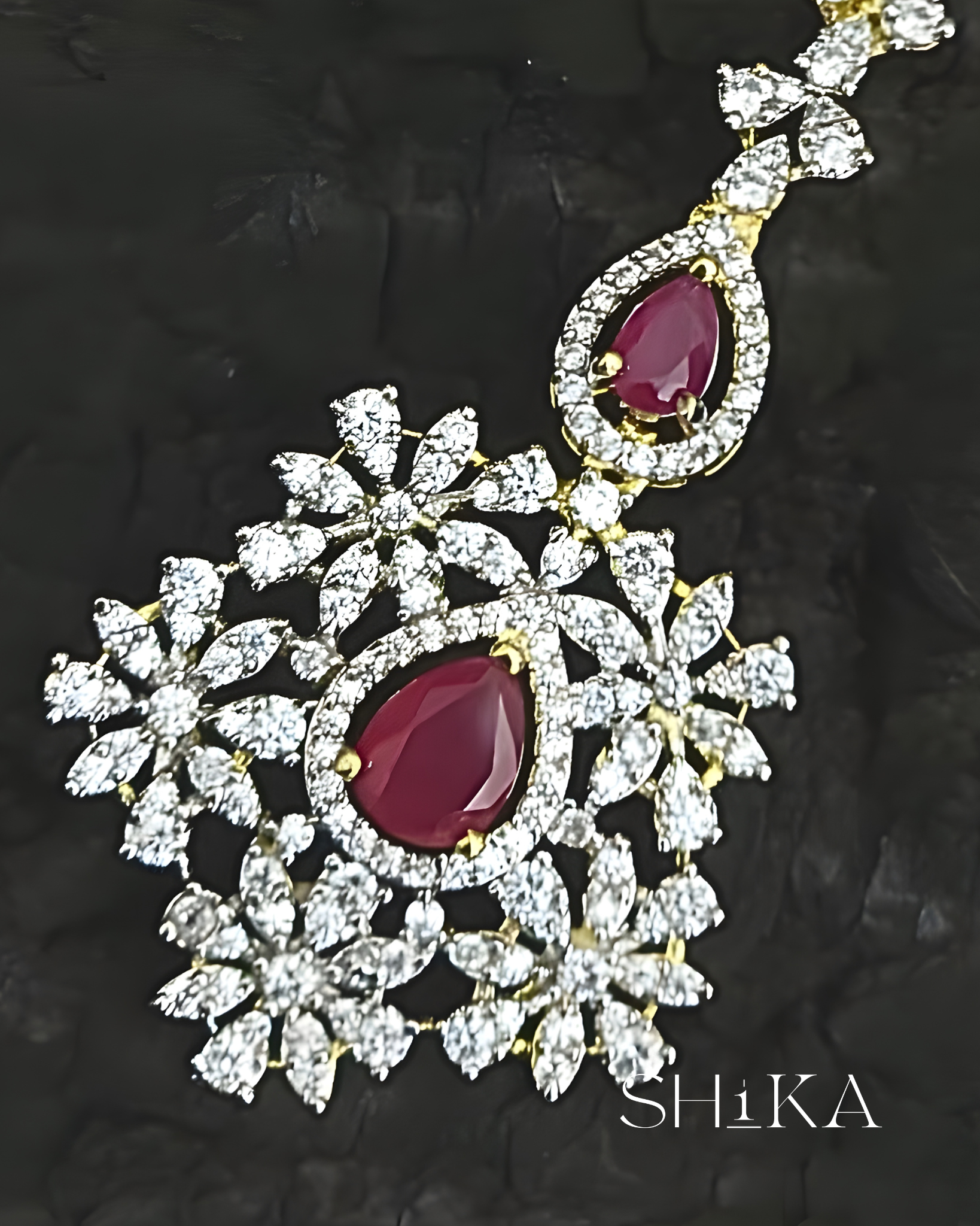 GJ Tear Drop Stone Tika