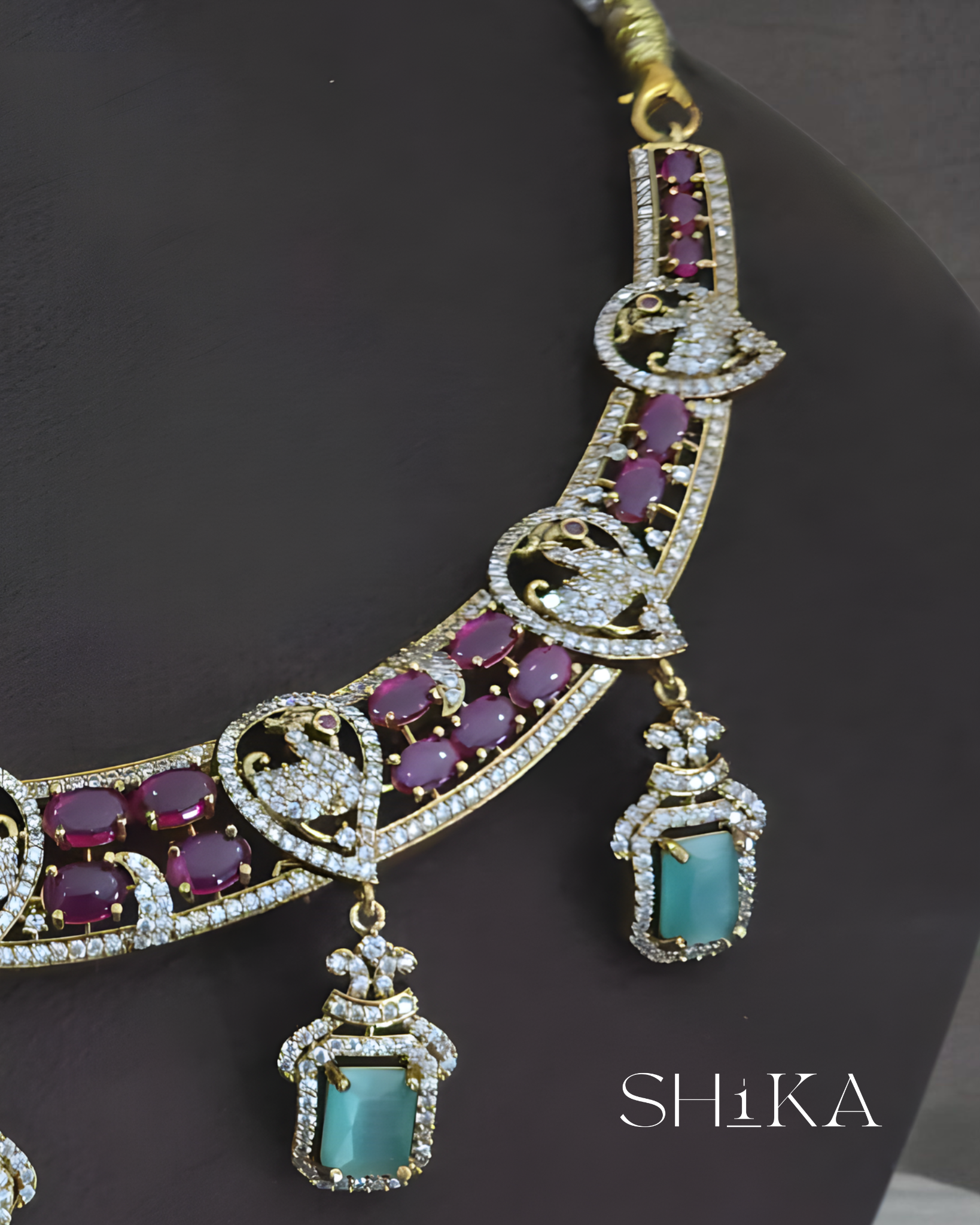 Turquose Stone Pendant Necklace Set