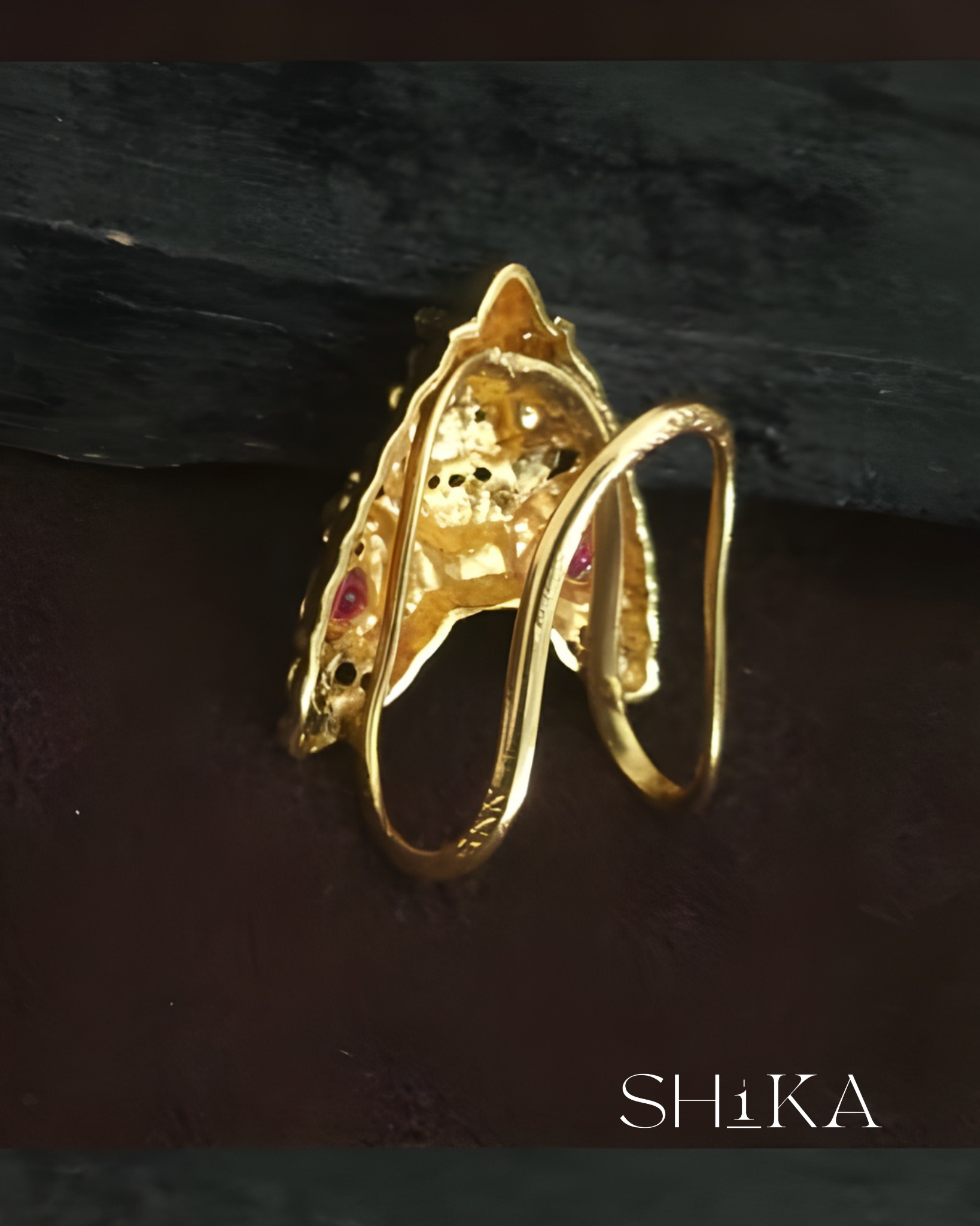 Nakshi Polished Ring