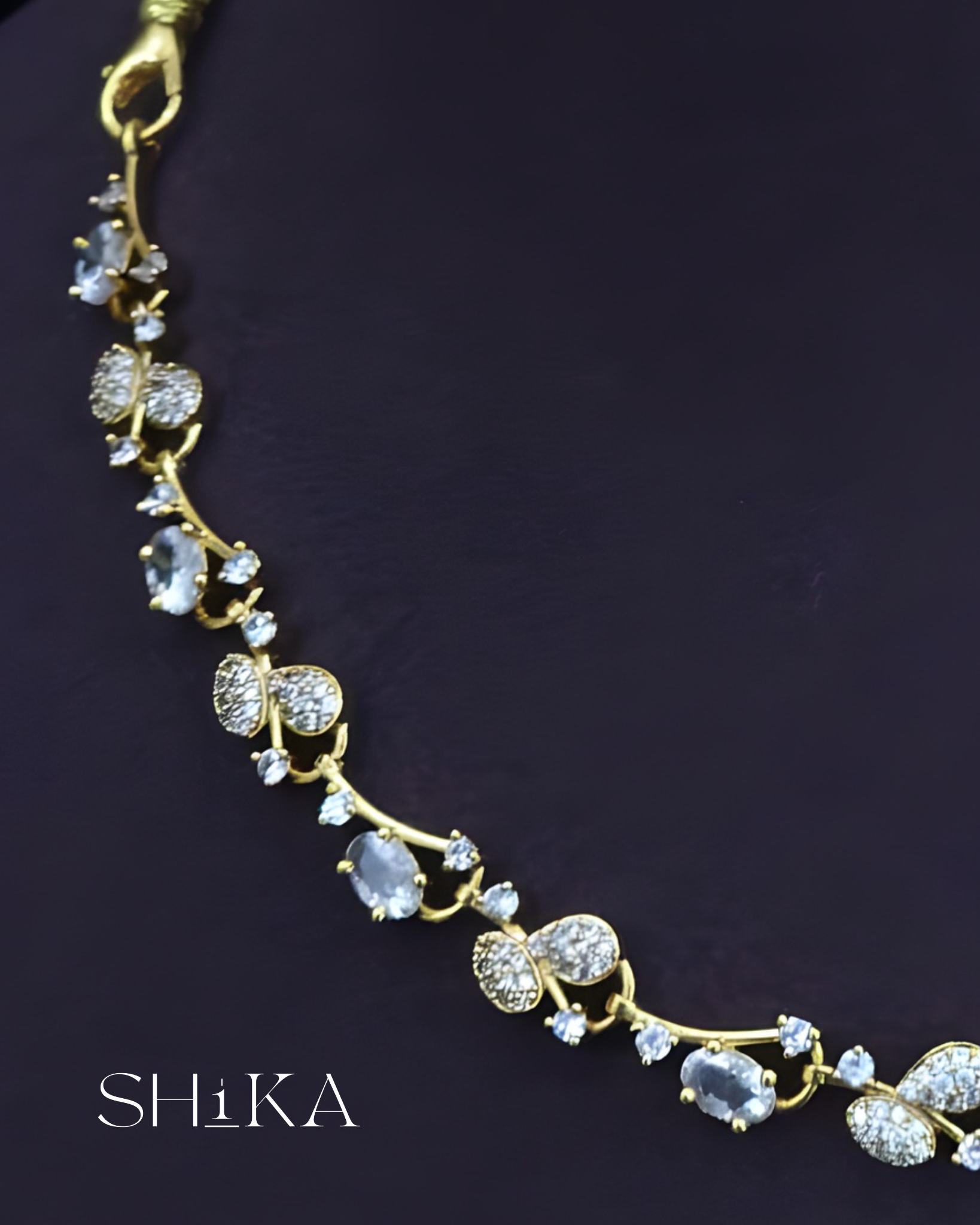 Oval Stone Necklace Set