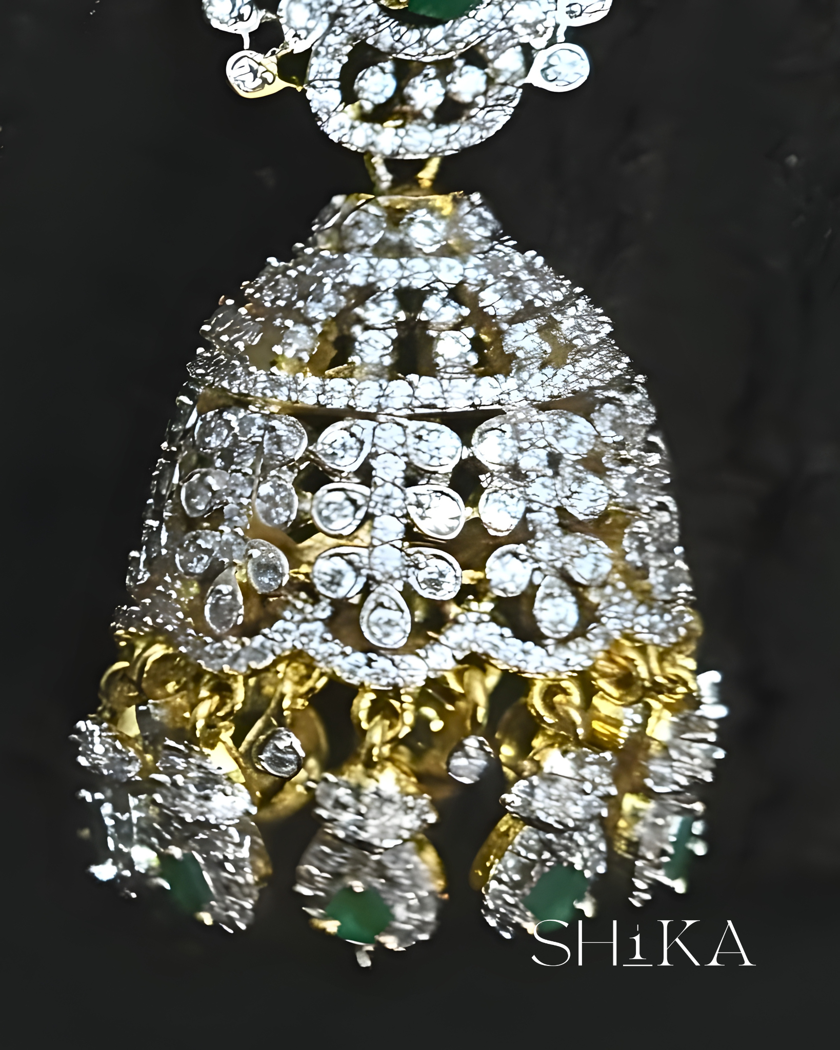 CZ Jhumka Earrings