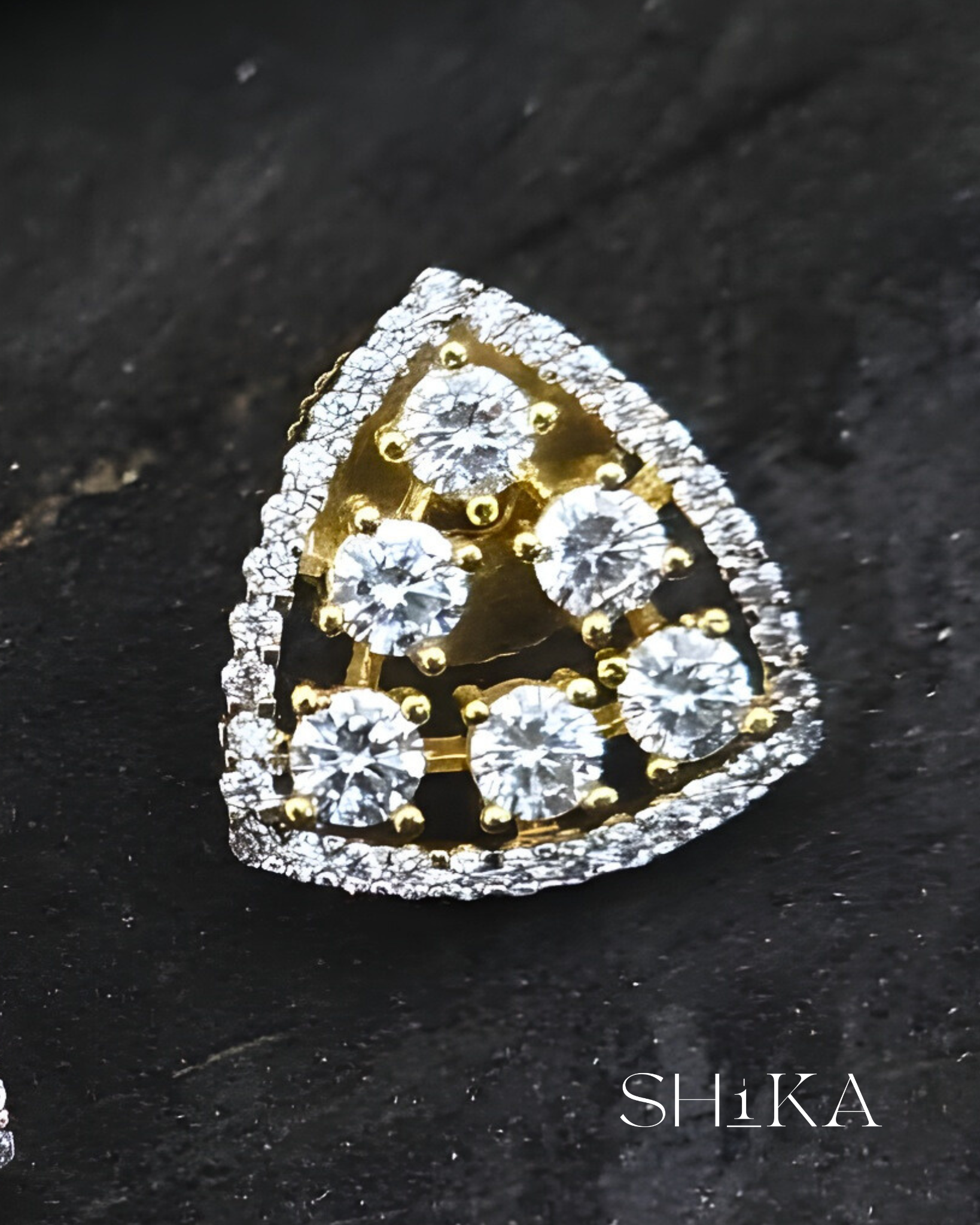 GJ Triangle Stud Earrings