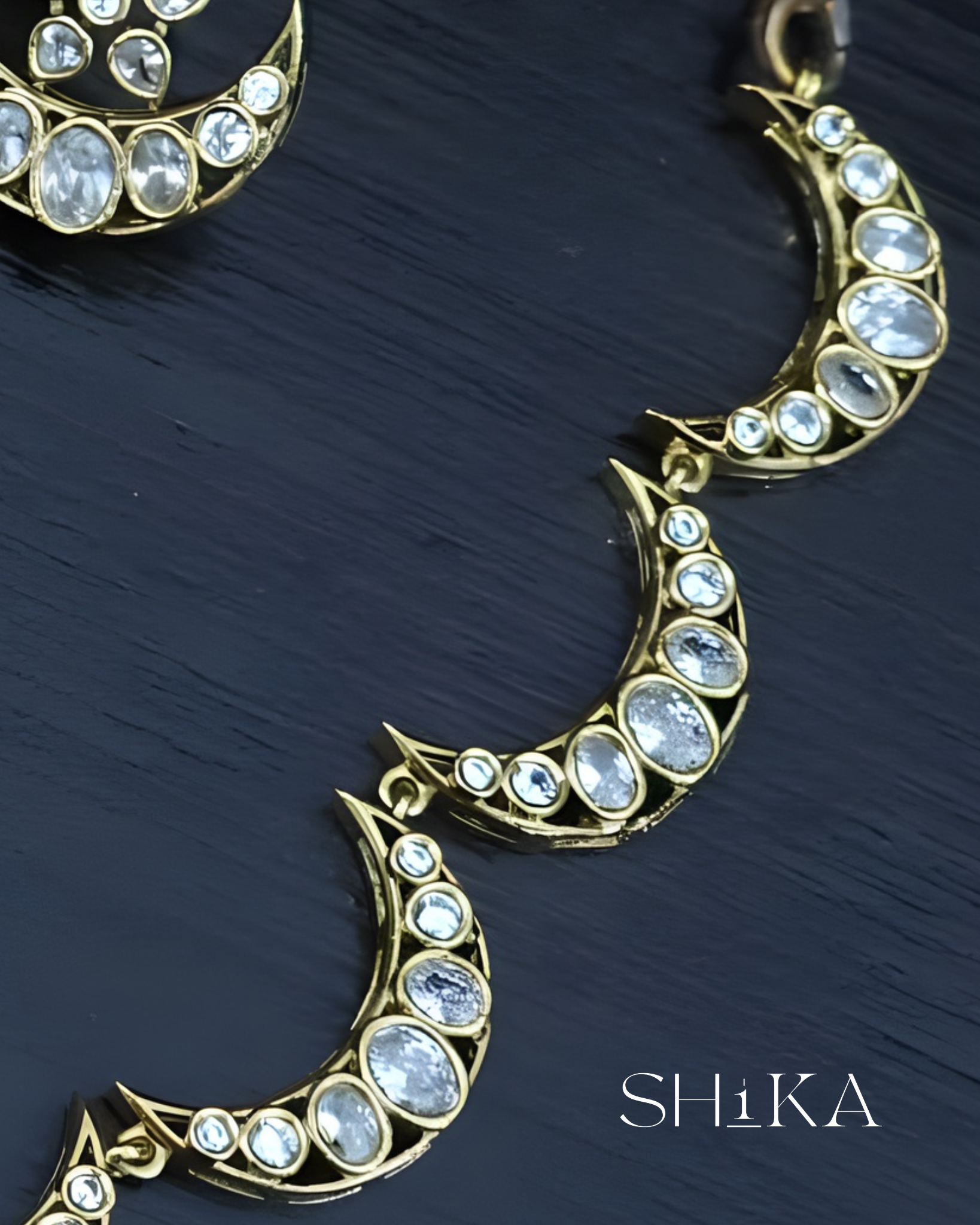 Cresent Stone Necklace Set