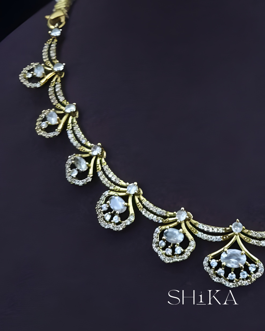 CZ Stone Necklace Set
