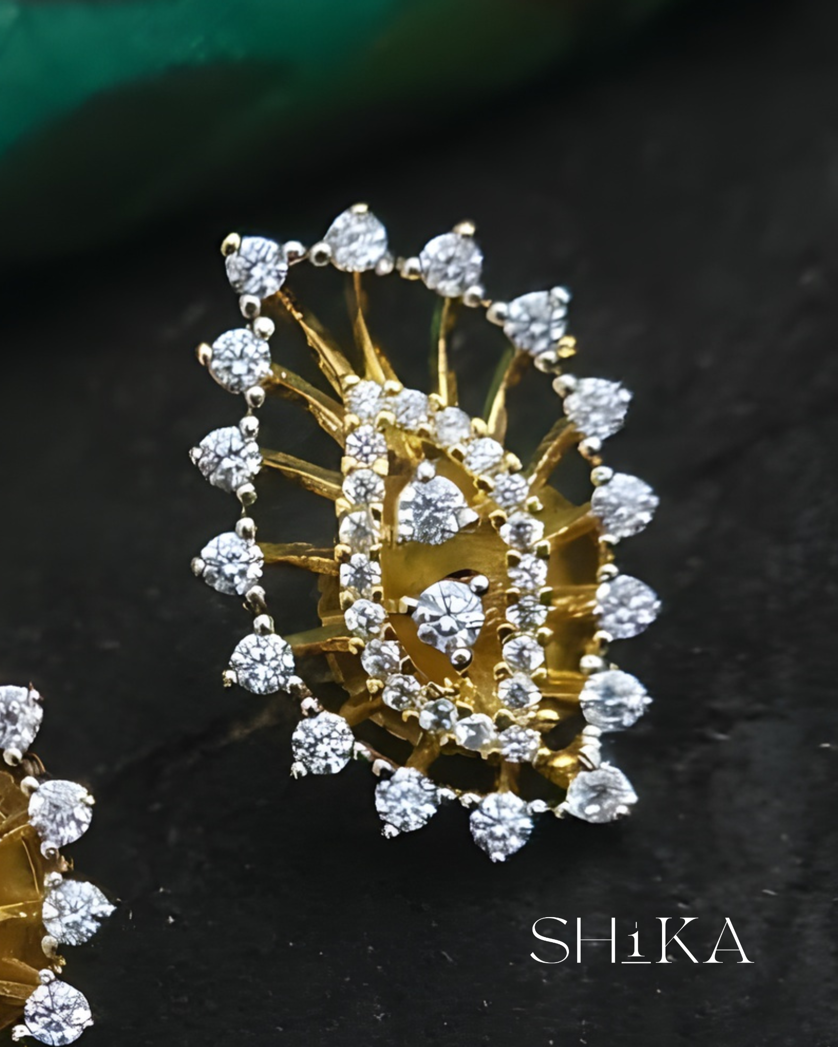 GJ Leaf Stud Earrings