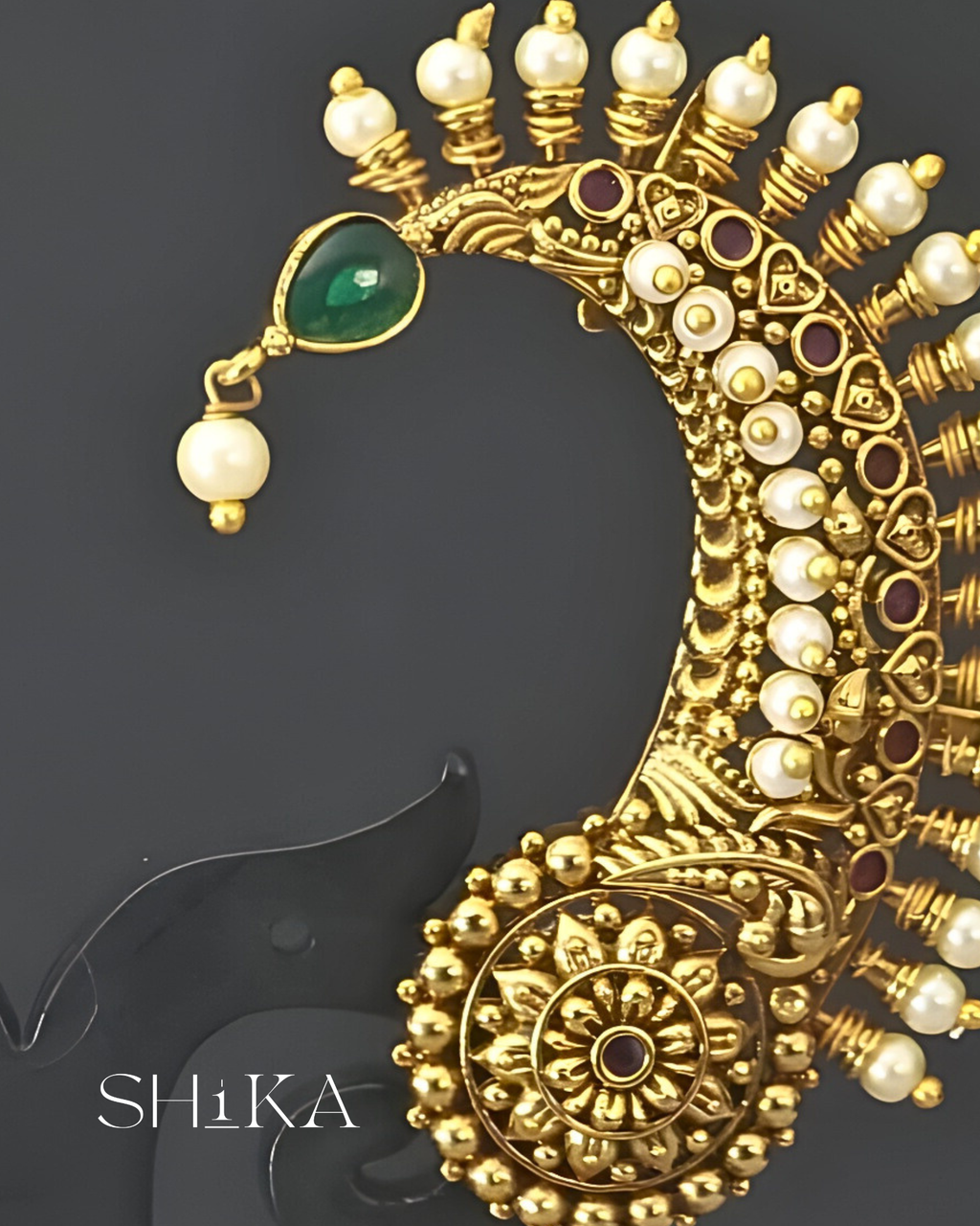 Antique Cresent Jhumkas Earrings