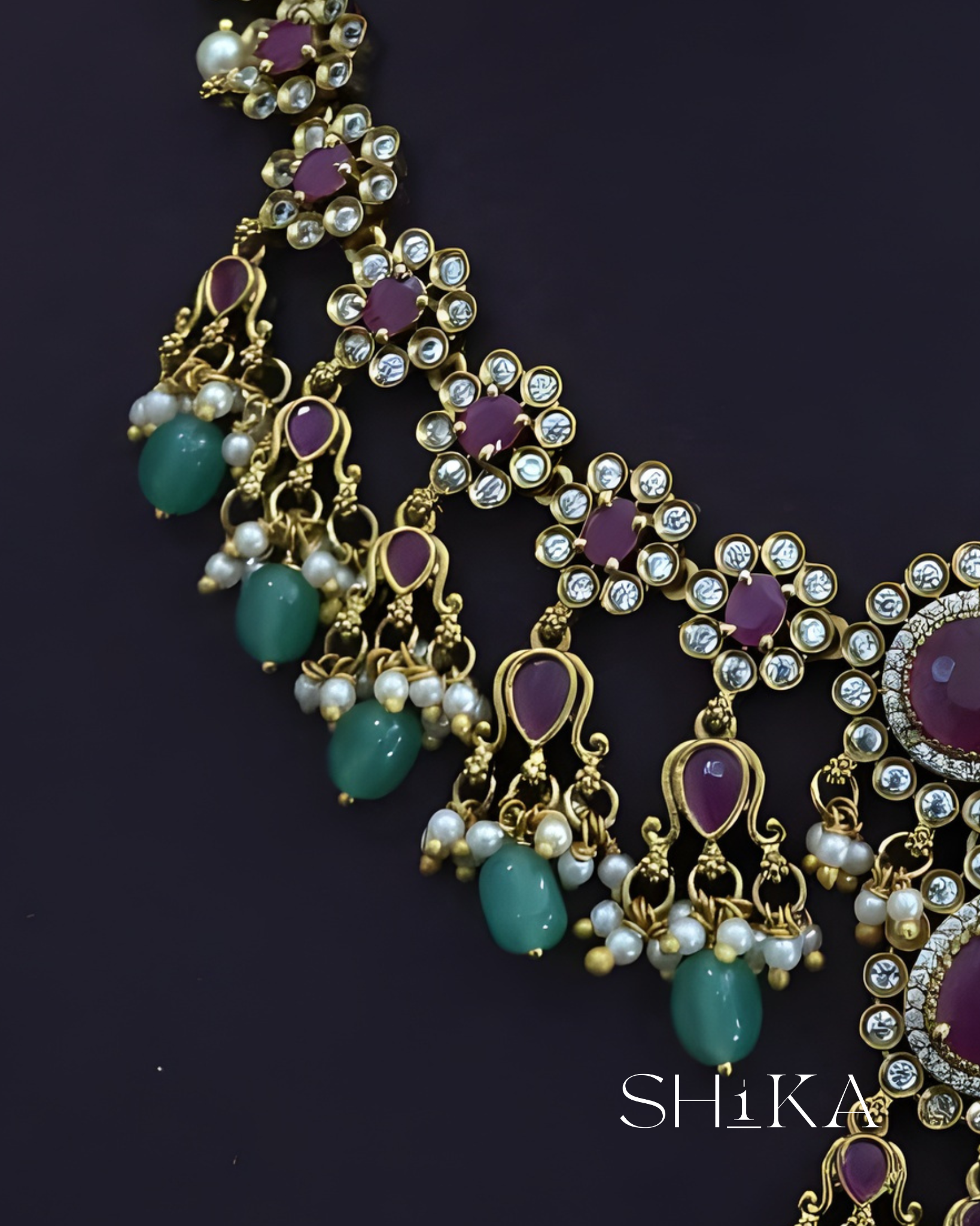 Stone and Bead Necklace Set