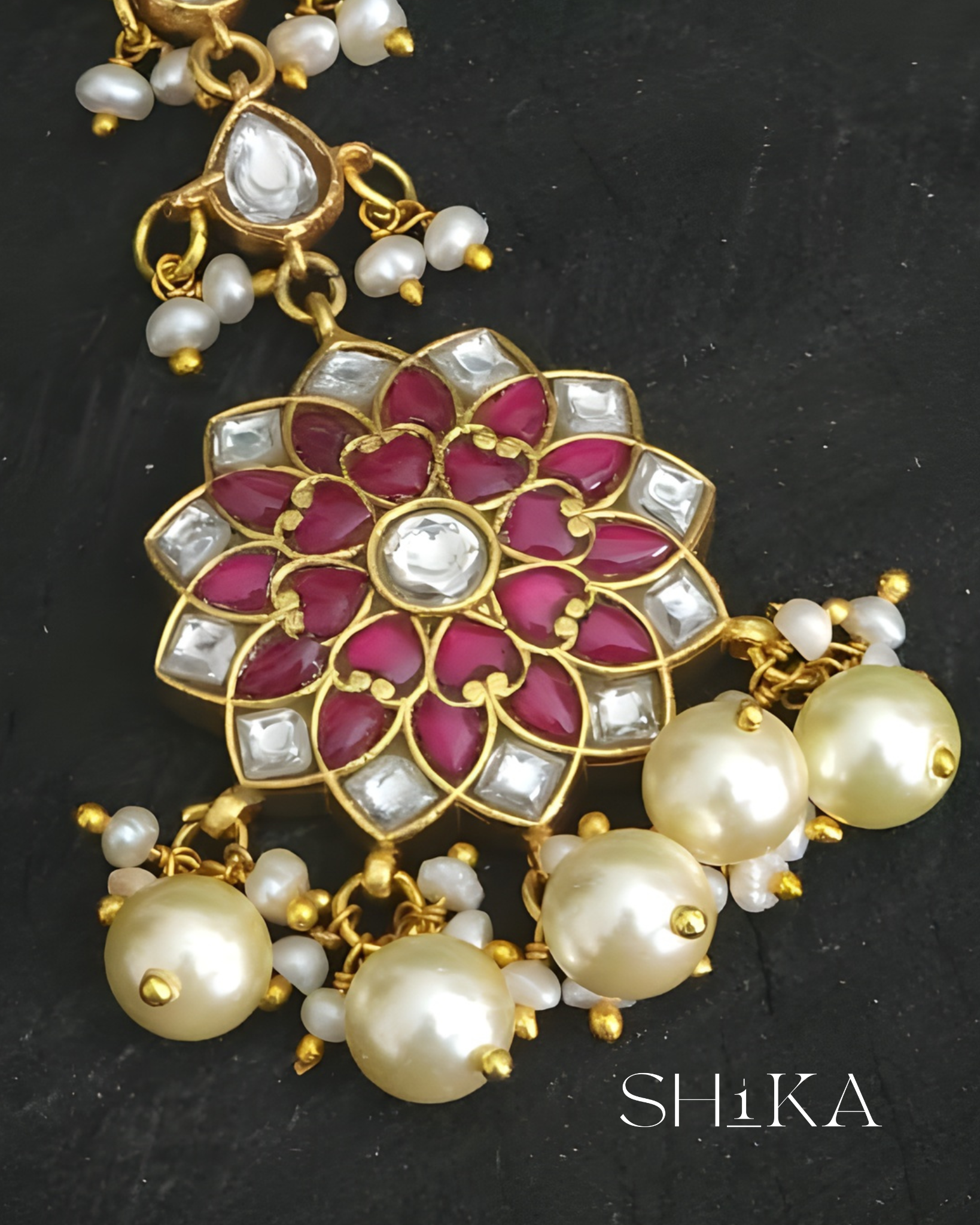 Beaded Floral Tika