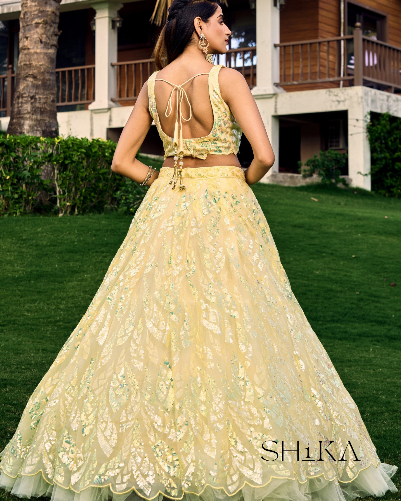 Sunset Blossom Lehenga