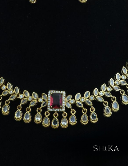 Devanshi Ruby Necklace Set