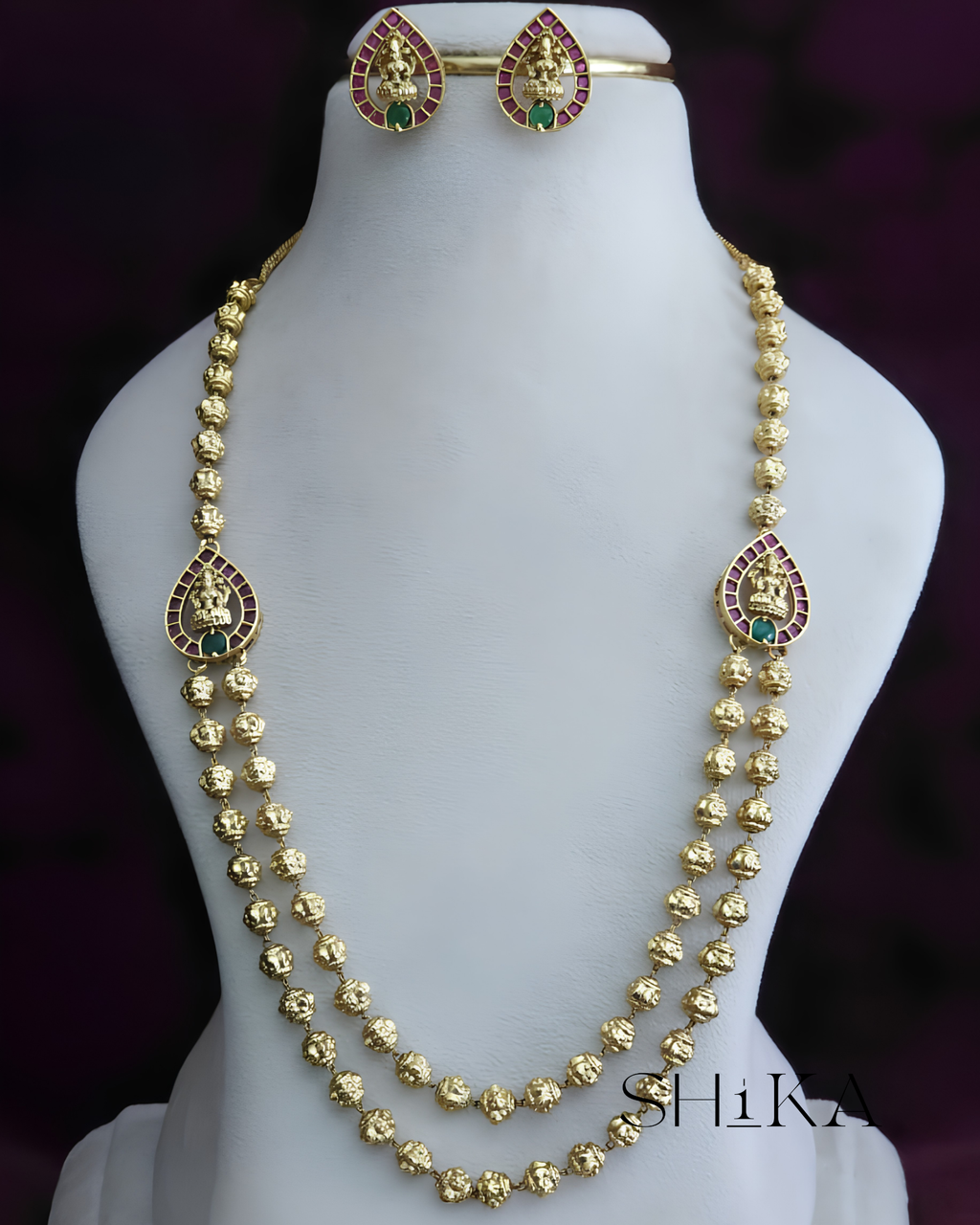 Laxmidevi Antique Mala Necklace Set