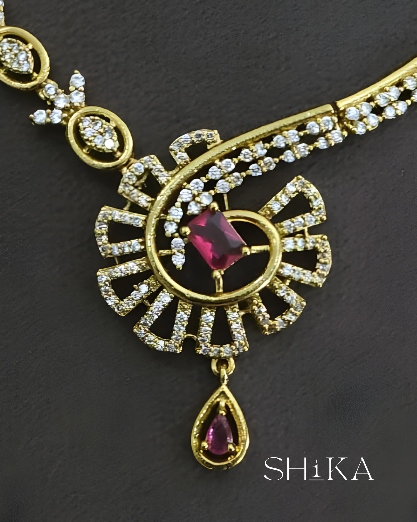 Radiant Stone Necklace Set