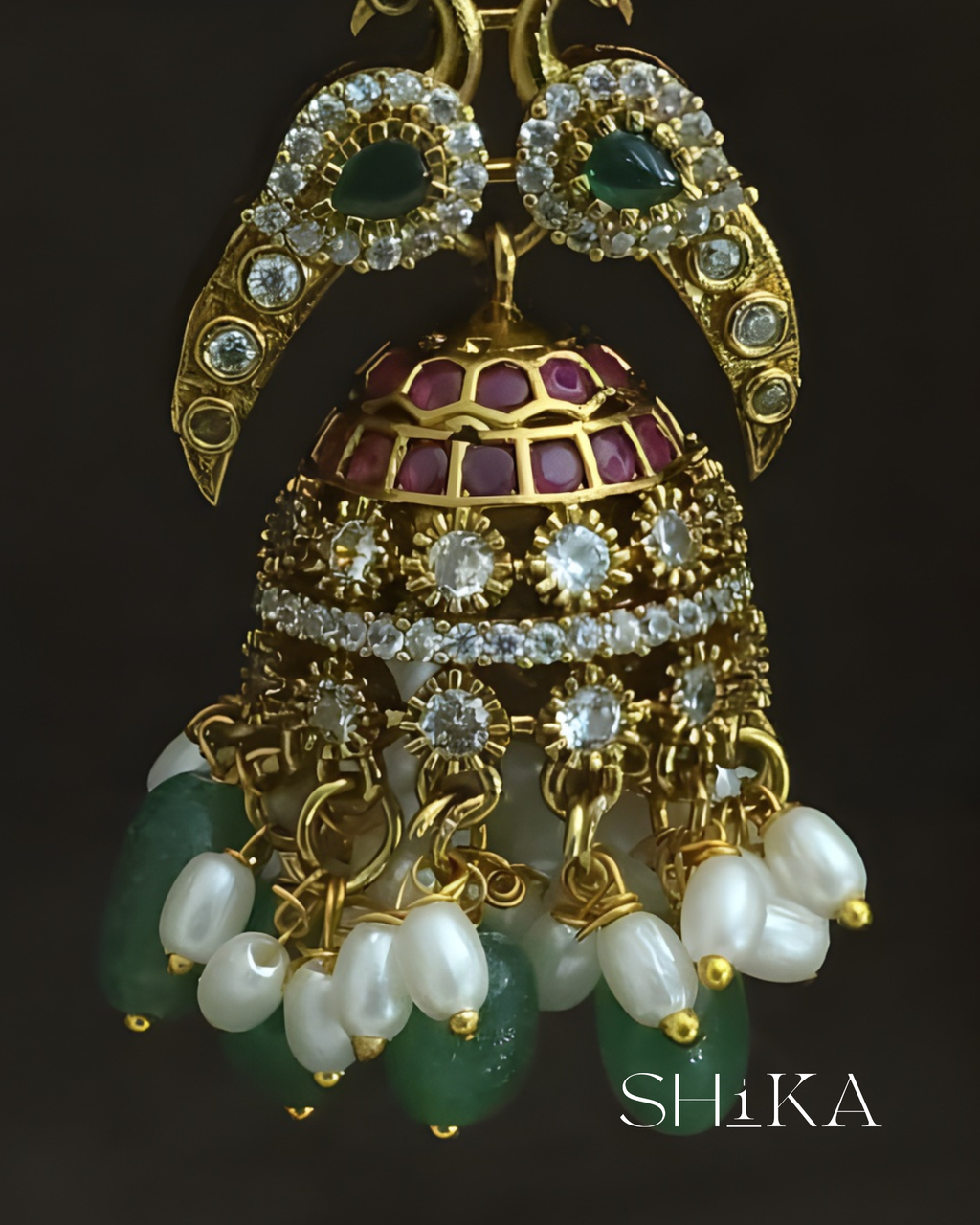 Kempu Buttas Earrings