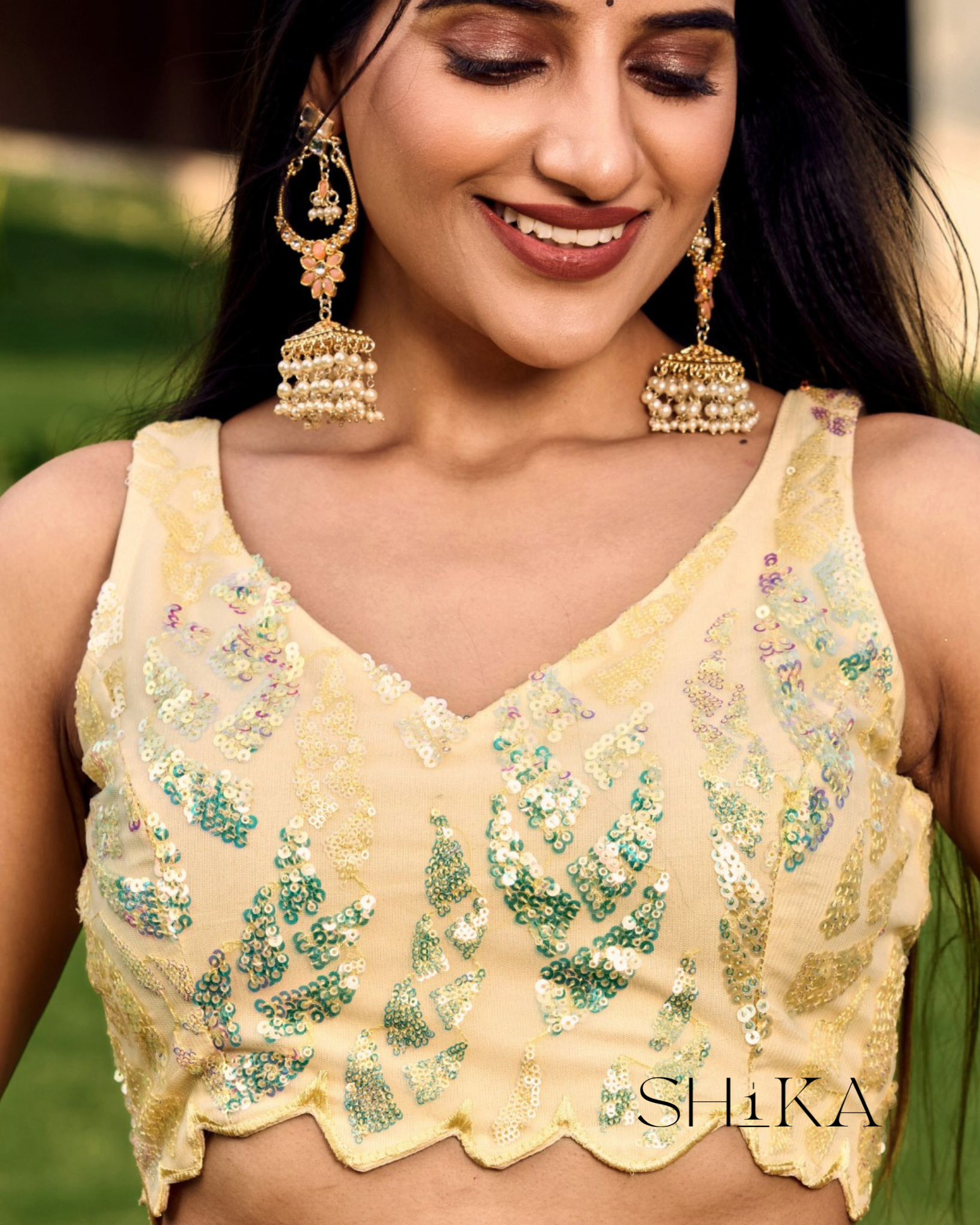 Sunset Blossom Lehenga