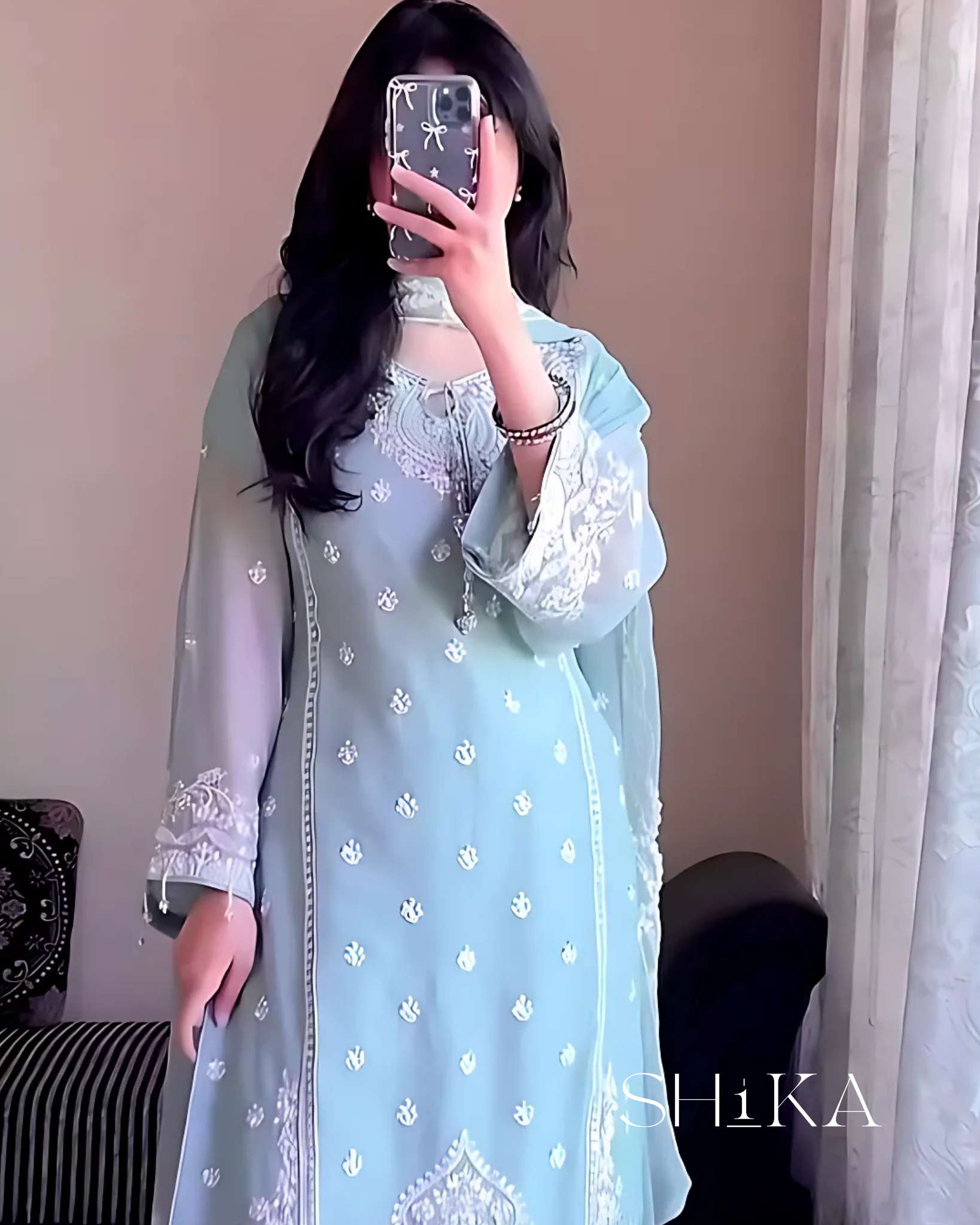 Ocean Mist Kurti Set