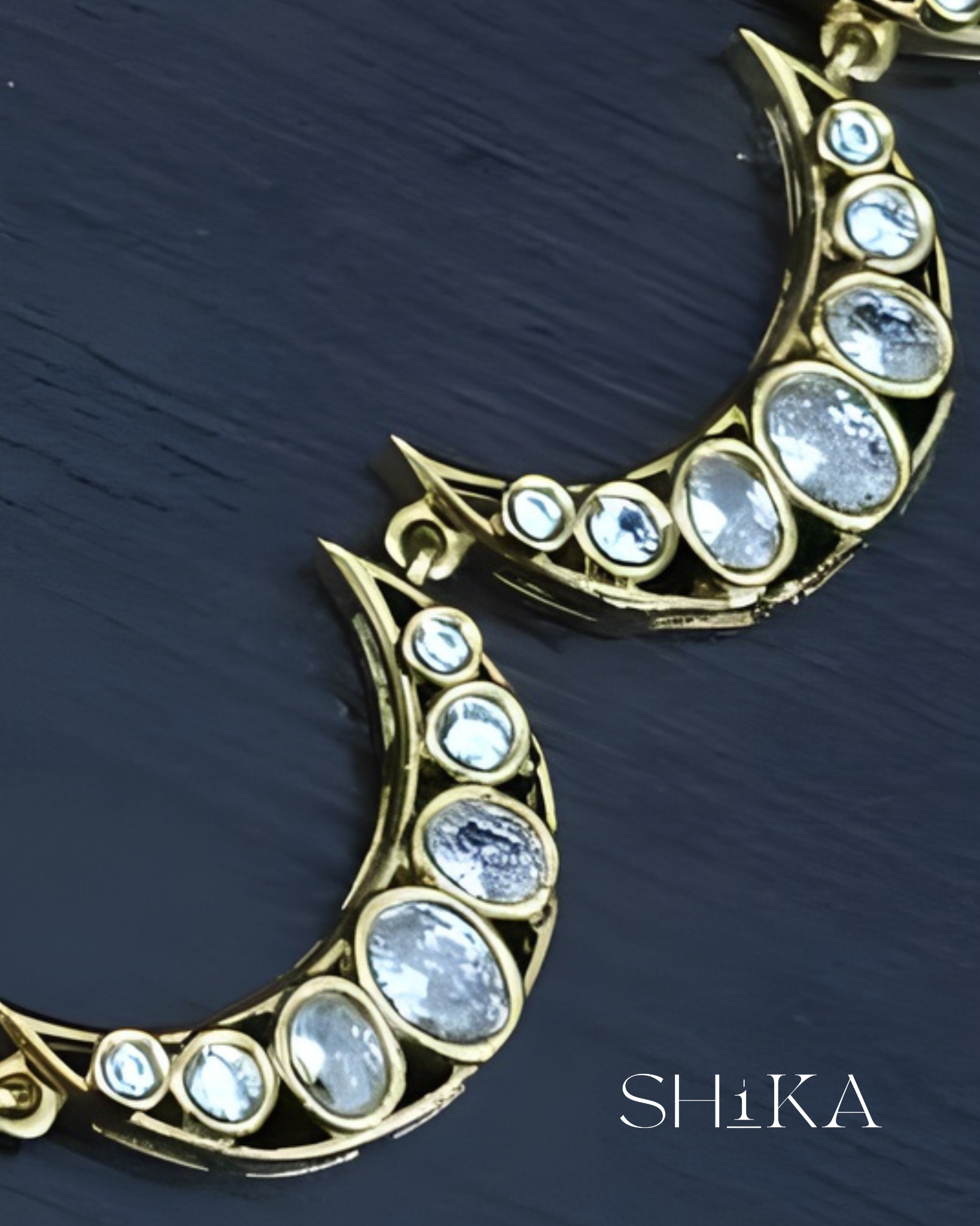 Cresent Stone Necklace Set