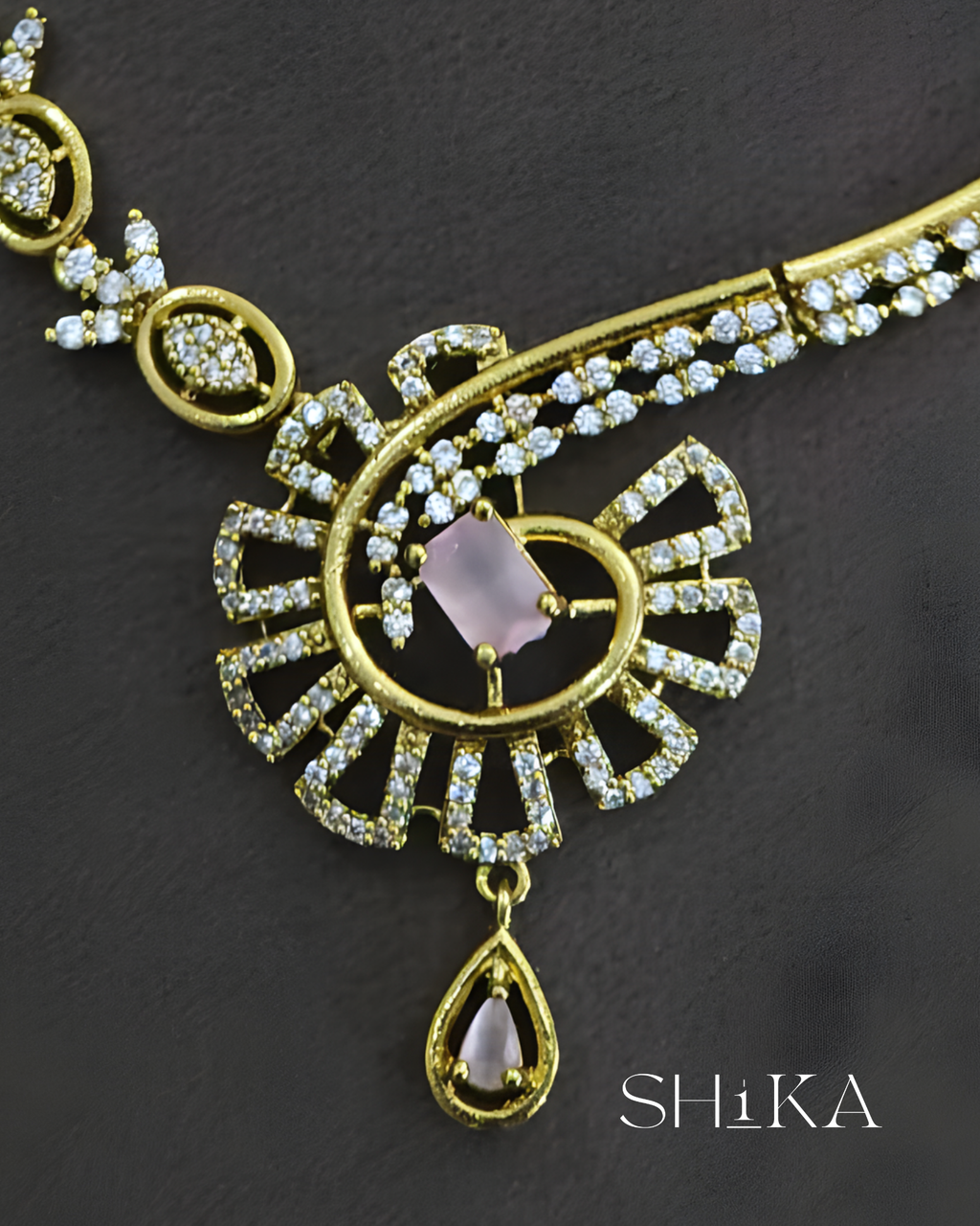 Radiant Stone Necklace Set