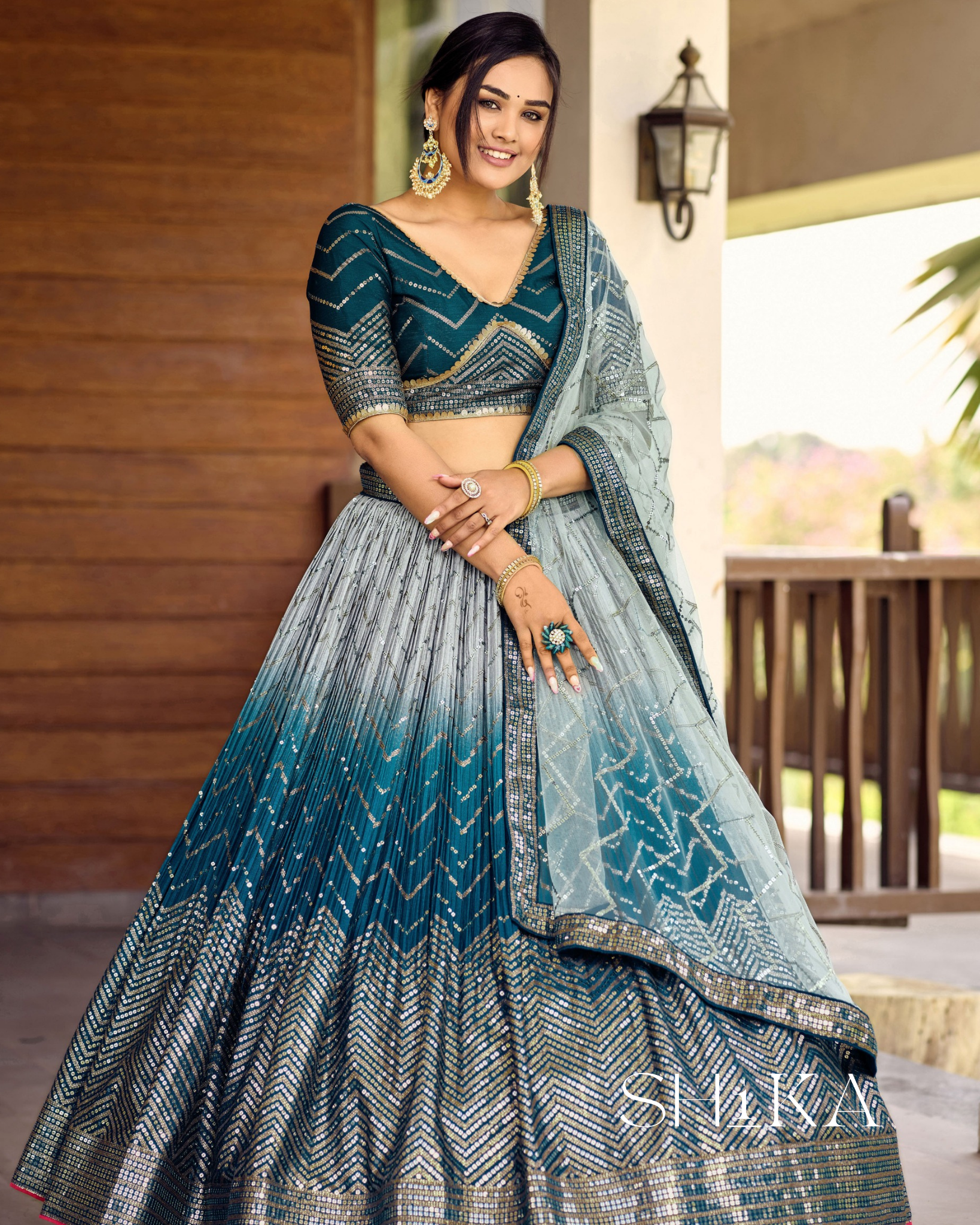 Blue Belle Lehenga