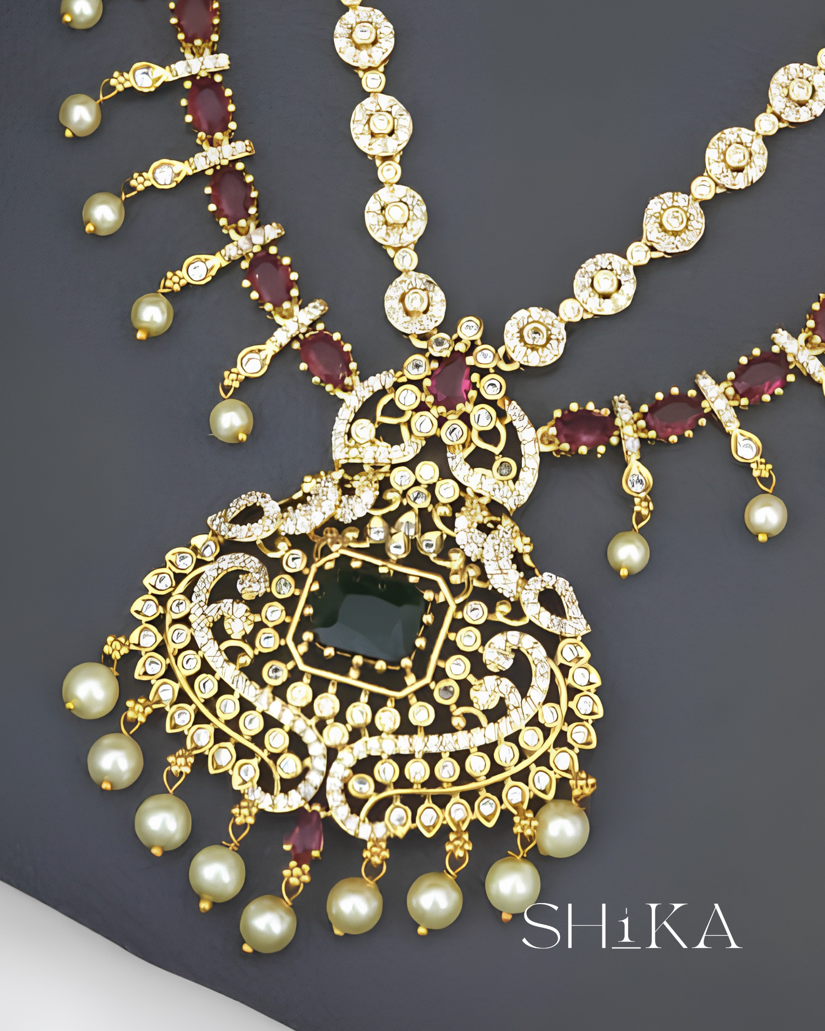 Rangmahal Kundan Necklace Set