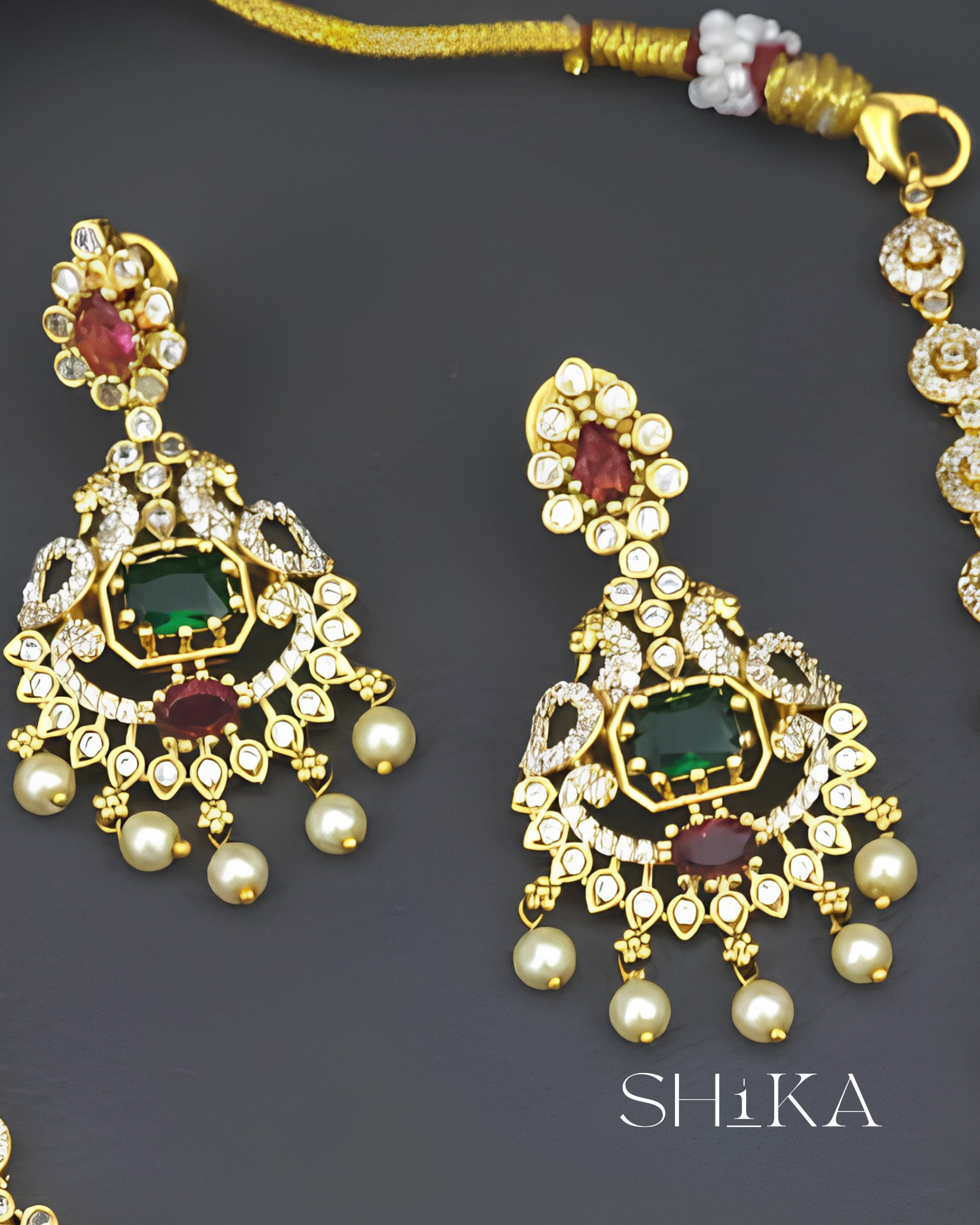 Rangmahal Kundan Necklace Set