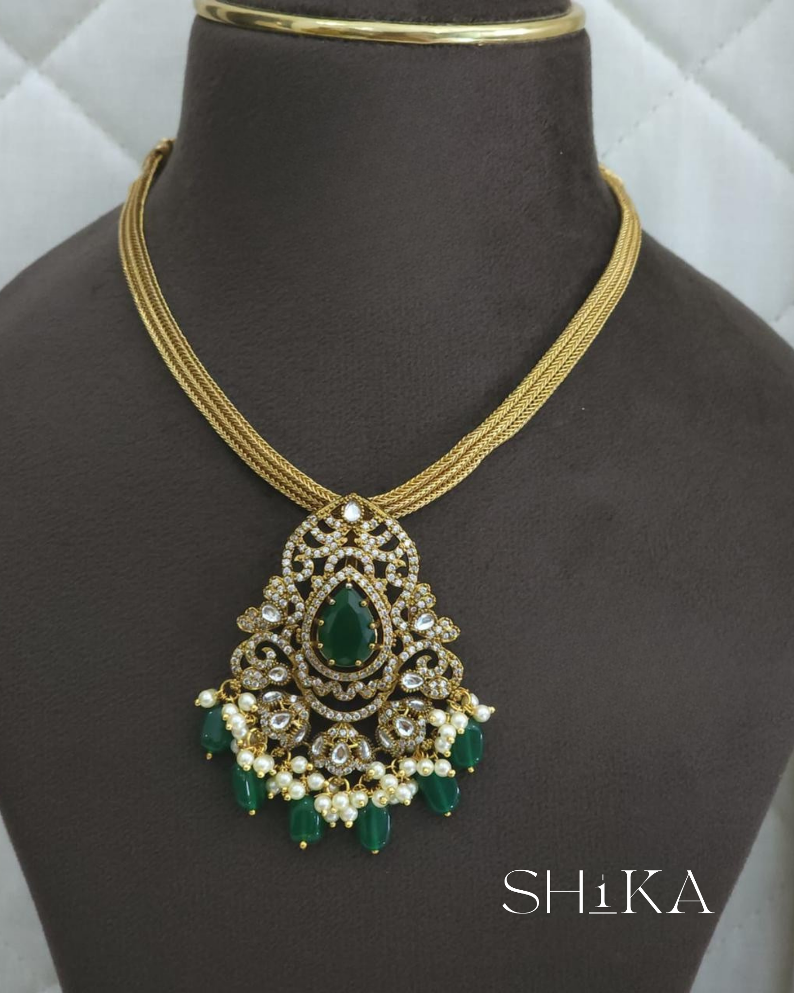 Sarvani Ruby Necklace Set