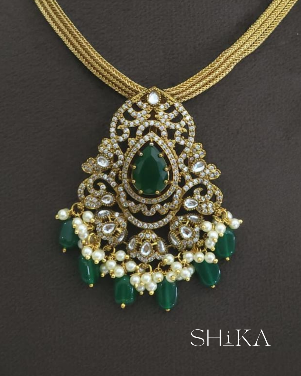 Sarvani Ruby Necklace Set