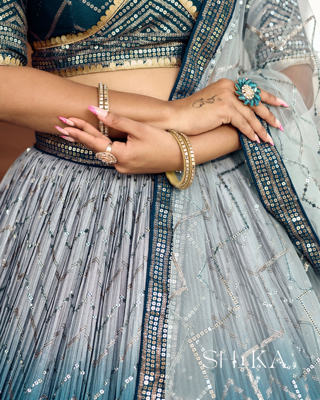 Blue Belle Lehenga