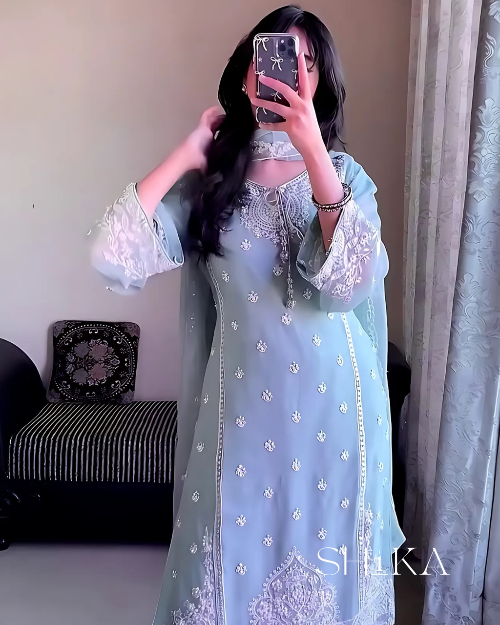 Ocean Mist Kurti Set