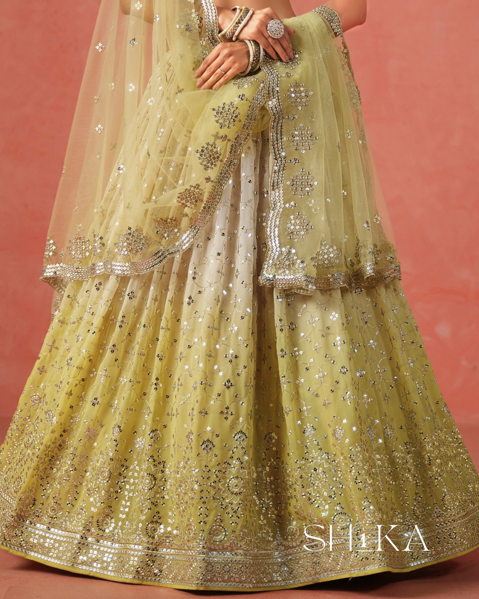 Golden Aura Lehenga