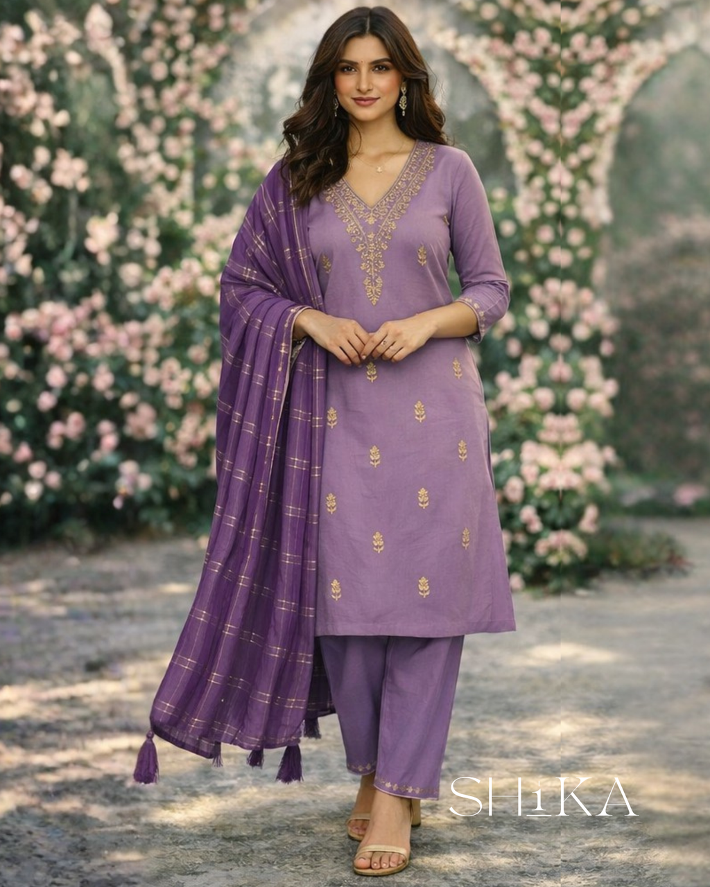 Lavender Twilight Kurti Set