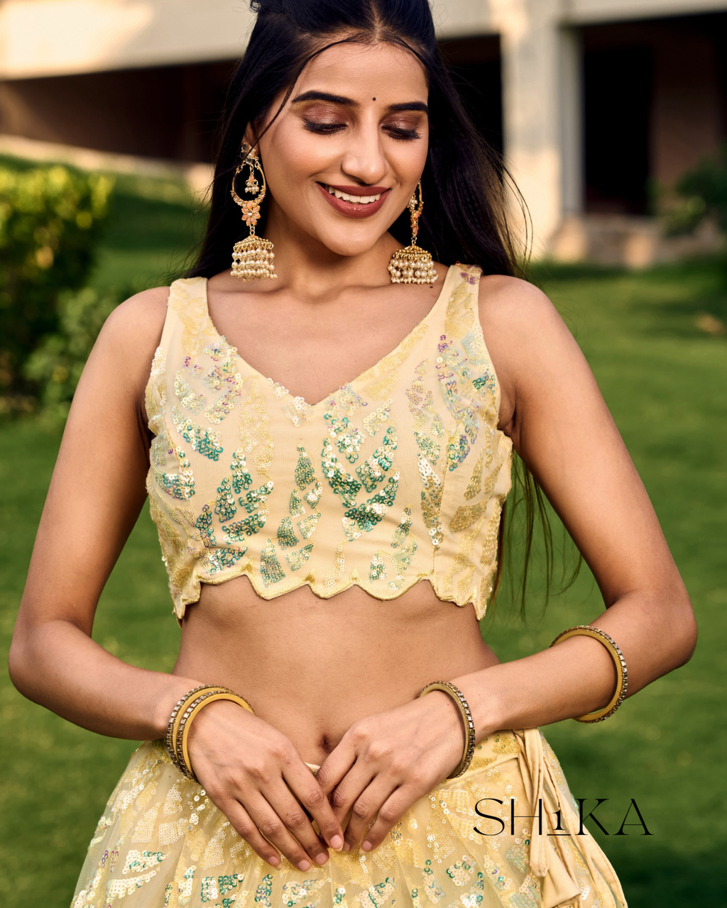 Sunset Blossom Lehenga