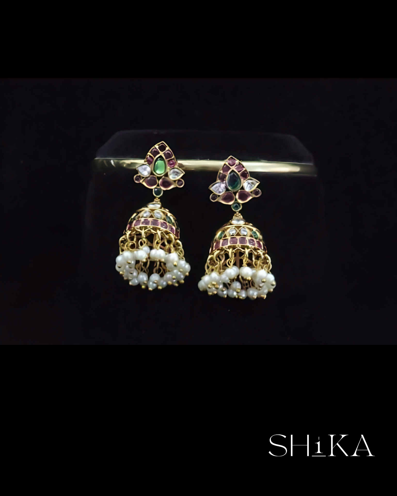 Detachable Kempu Necklace Set