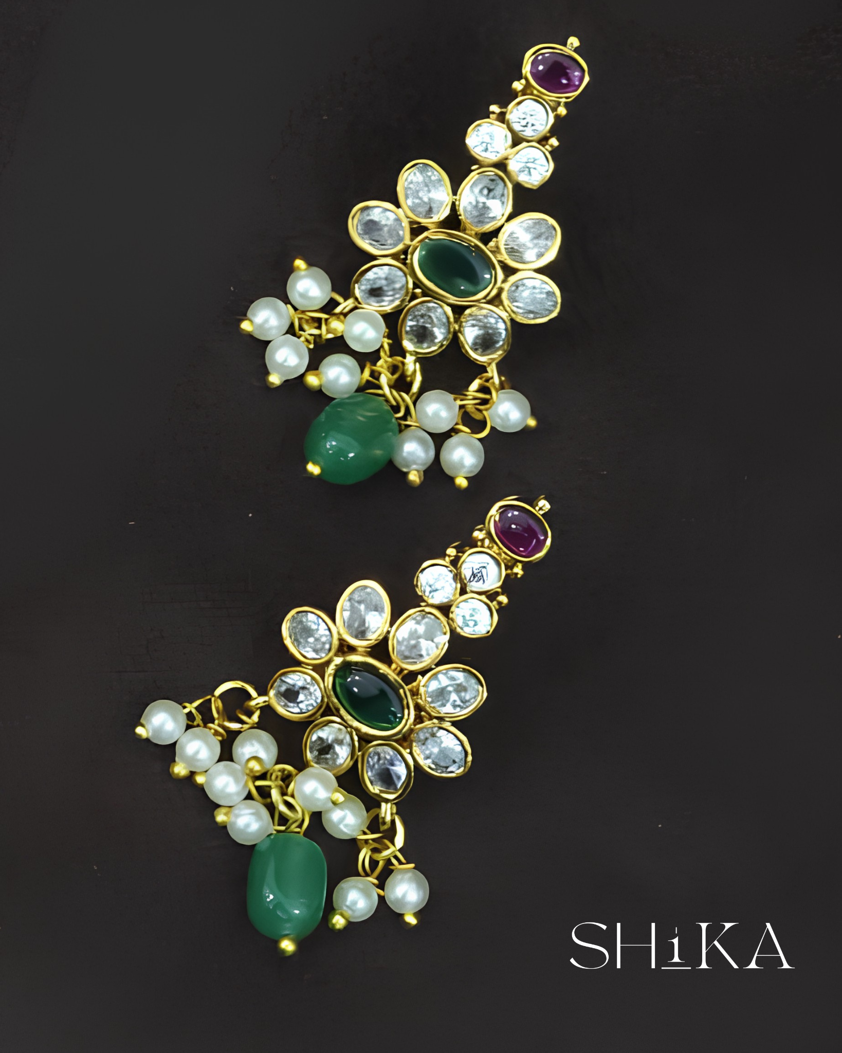 Emerald Bloom Necklace Set