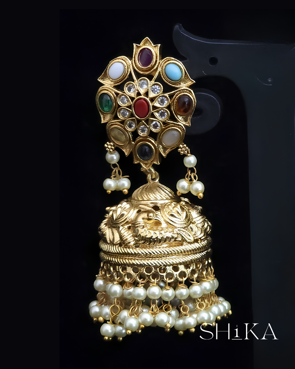 Navratna Buttas Earrings
