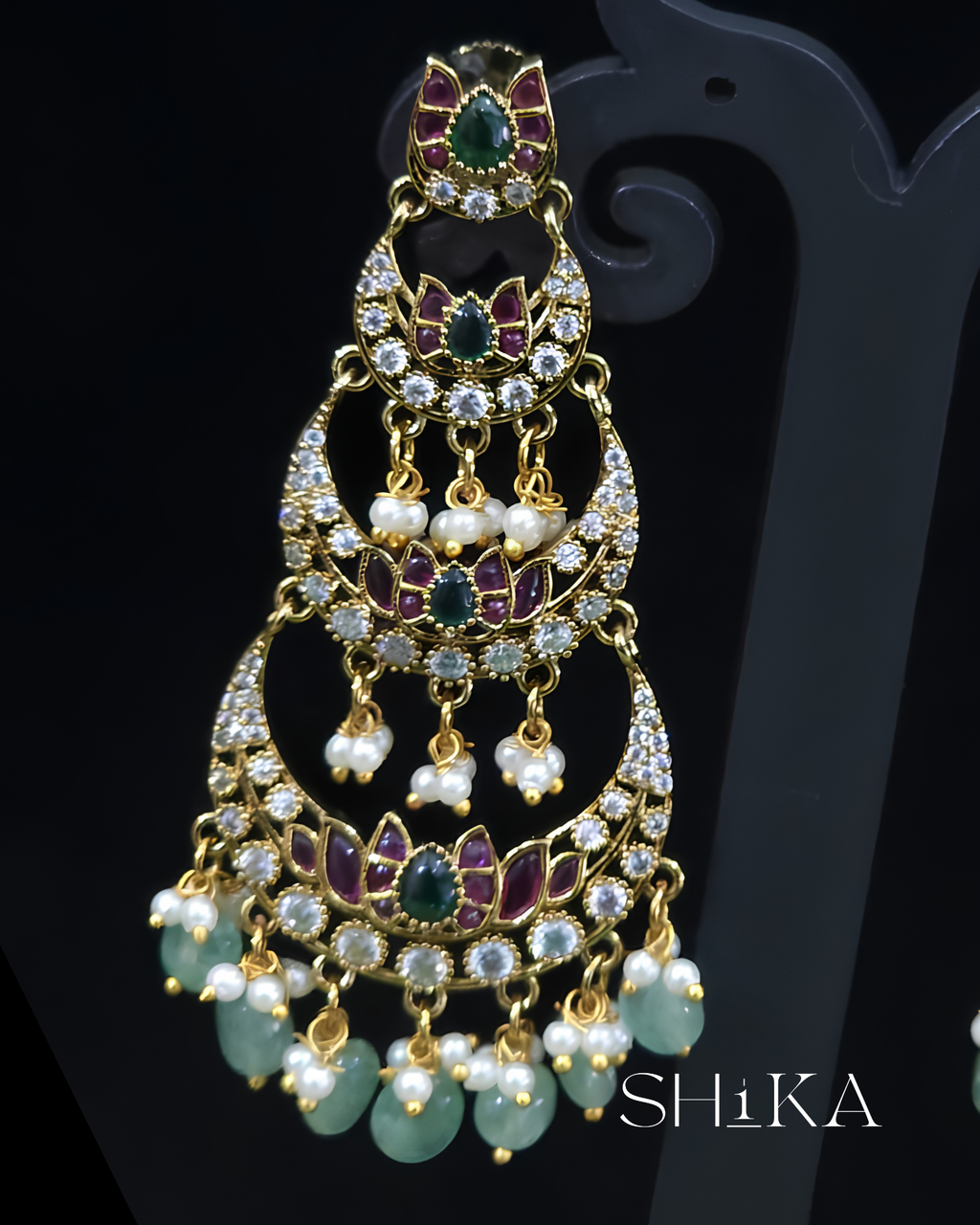 Ratnavali Chandbali Earrings