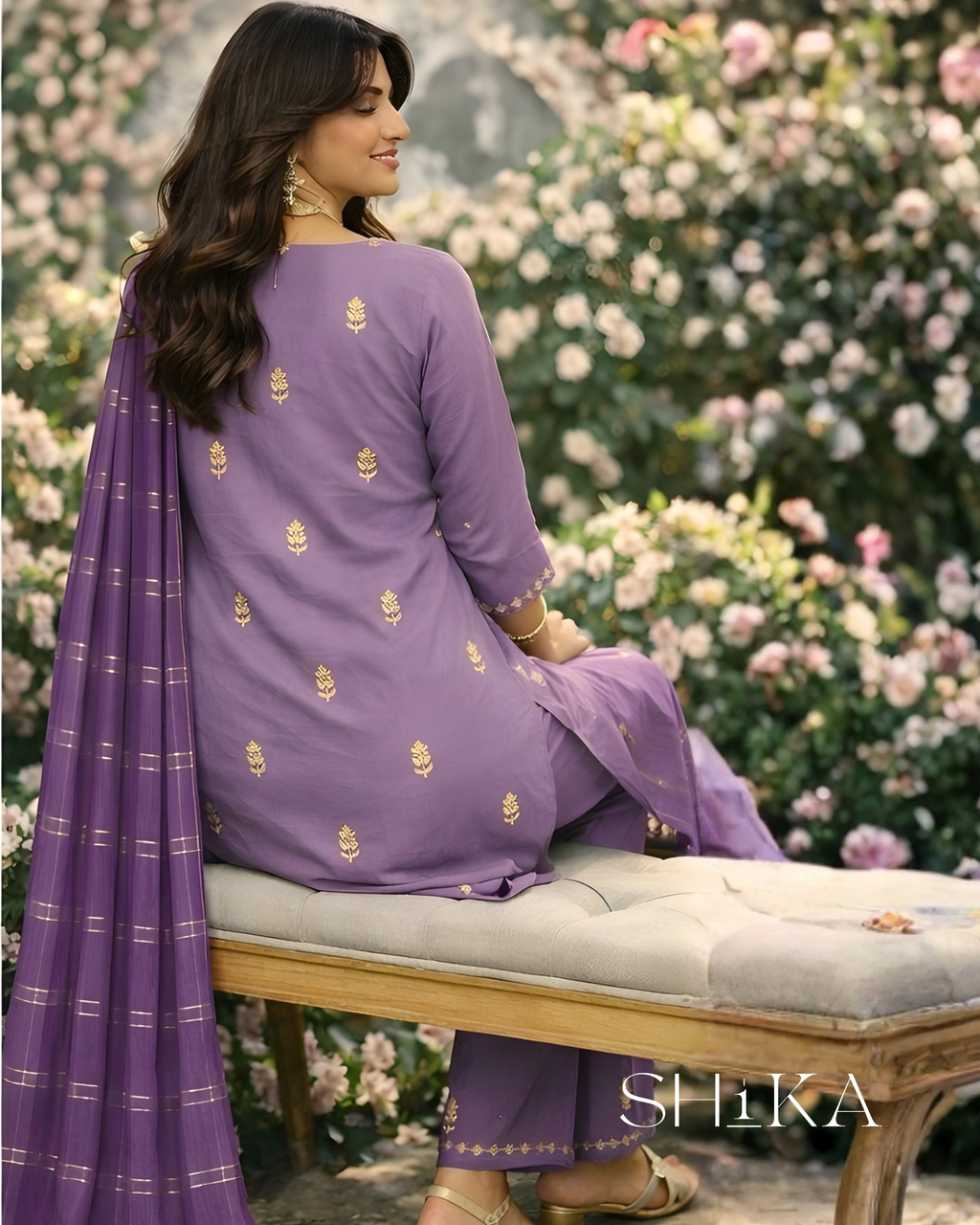Lavender Twilight Kurti Set