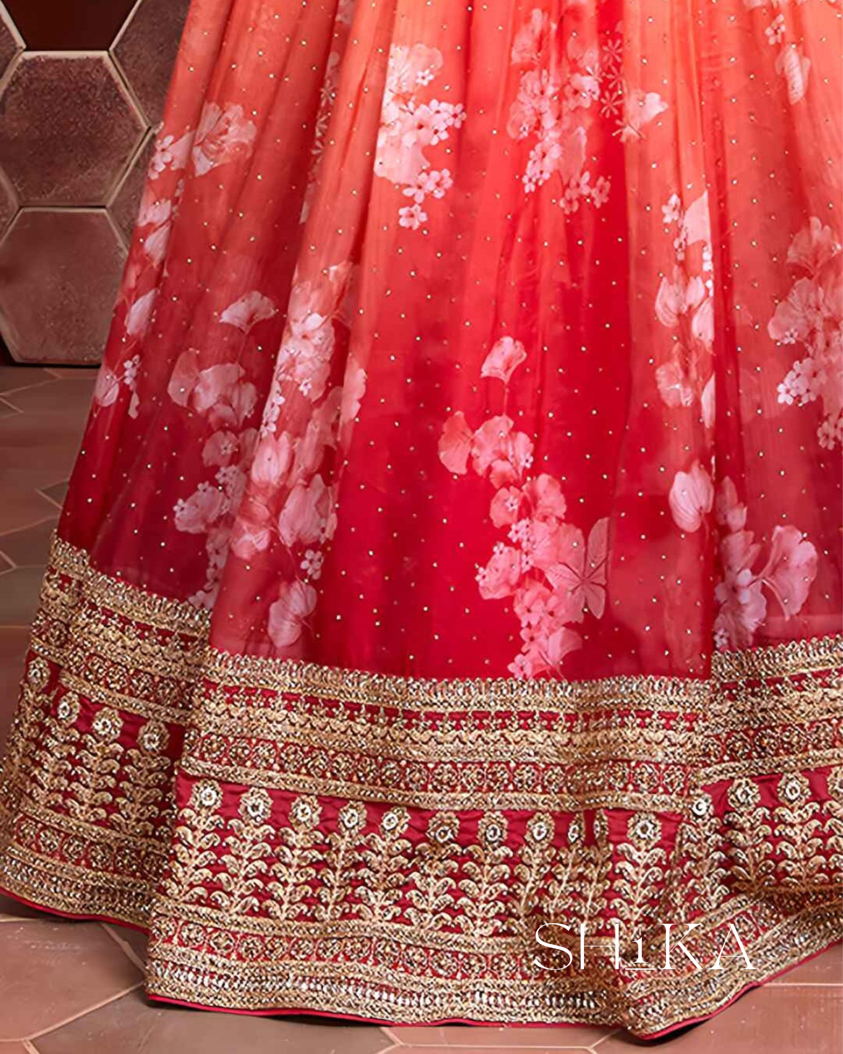 Coral Luxe Lehenga