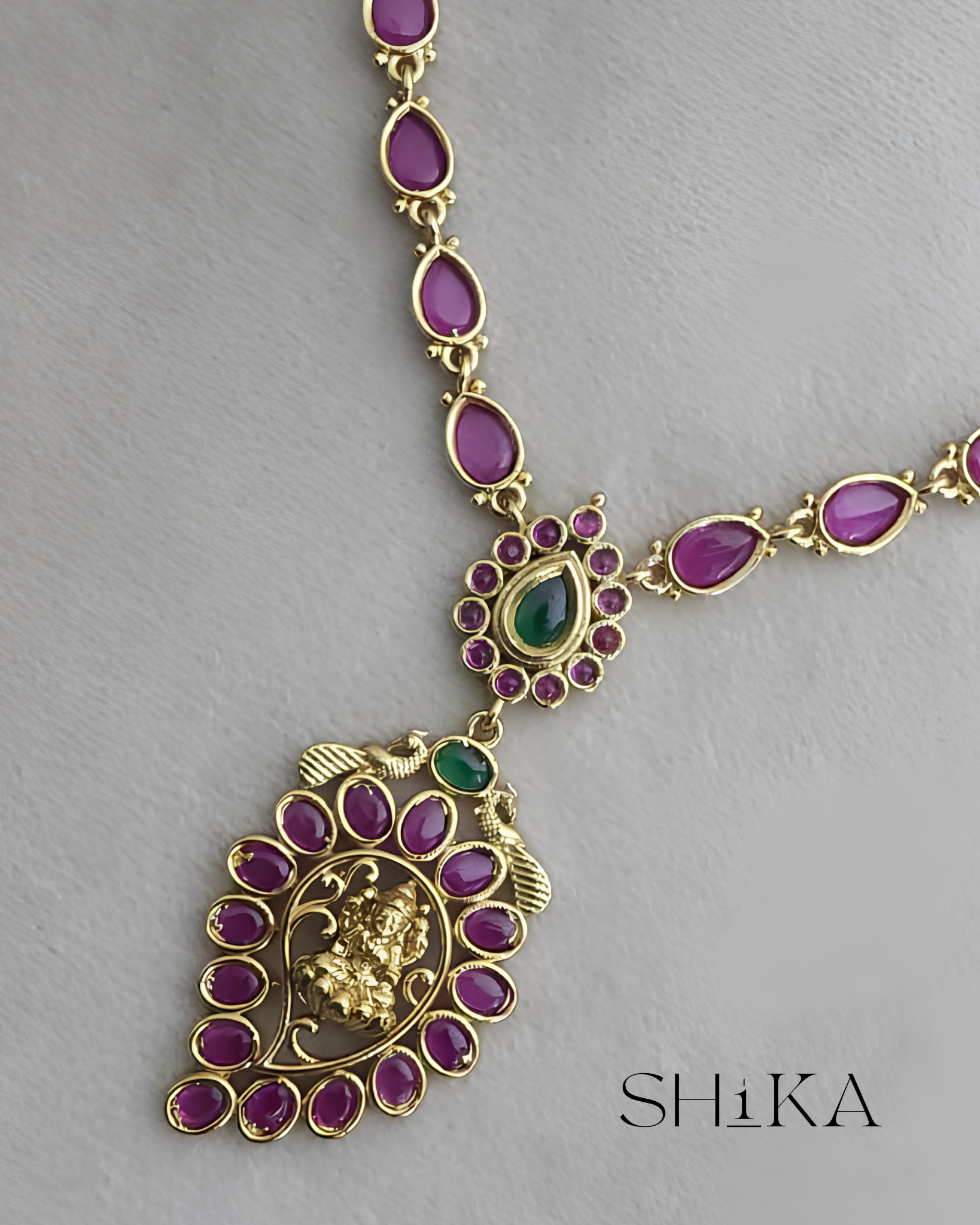Kempu Necklace Set