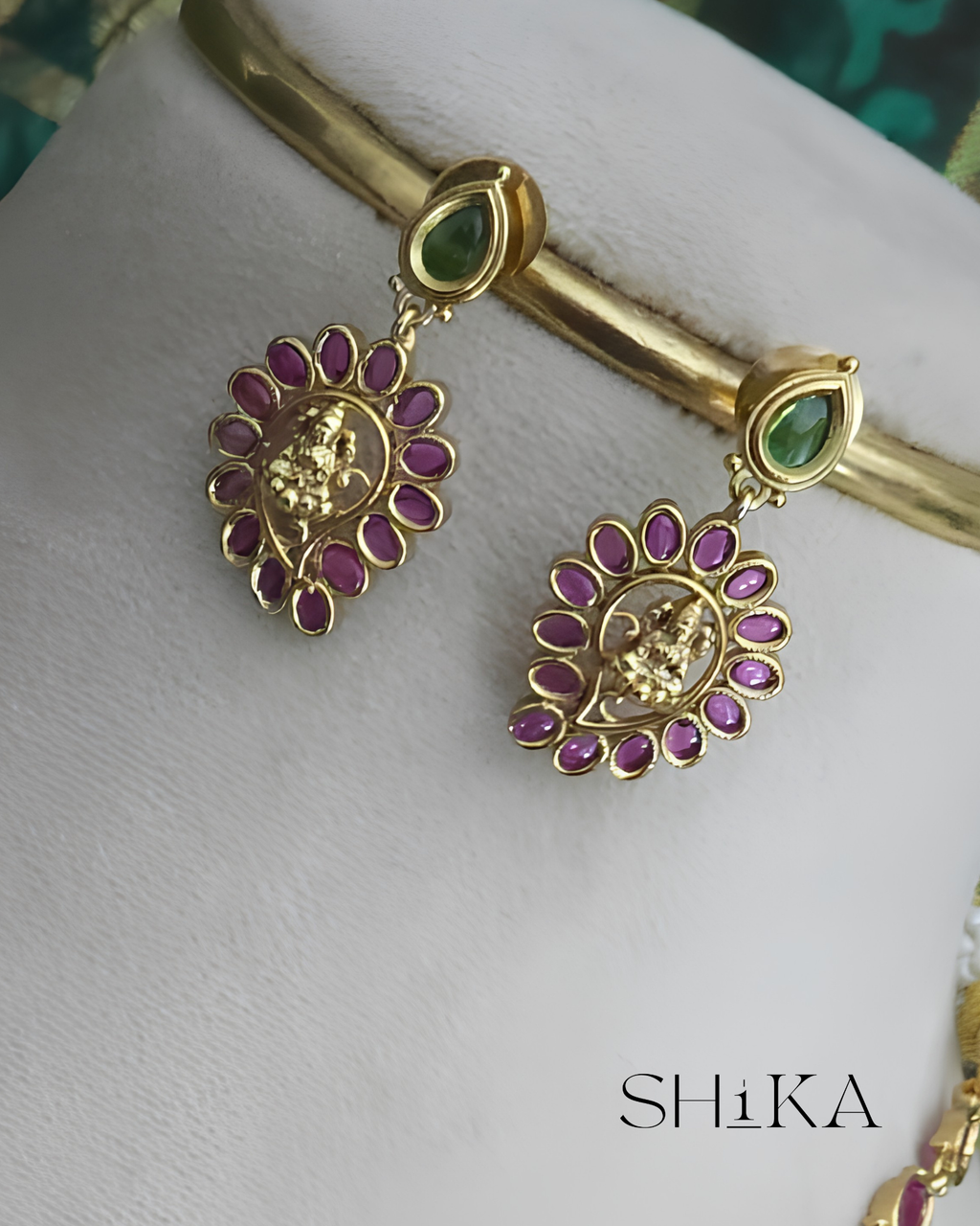 Kempu Necklace Set