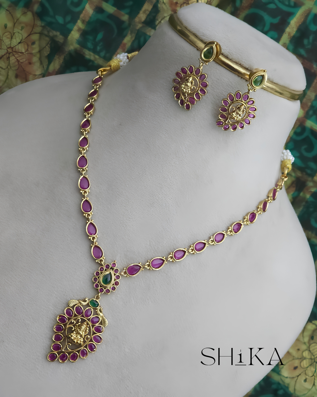 Kempu Necklace Set