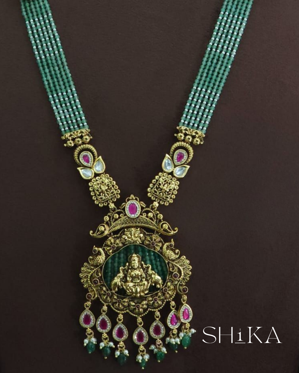 Laxmidevi Antique Long Necklace Set